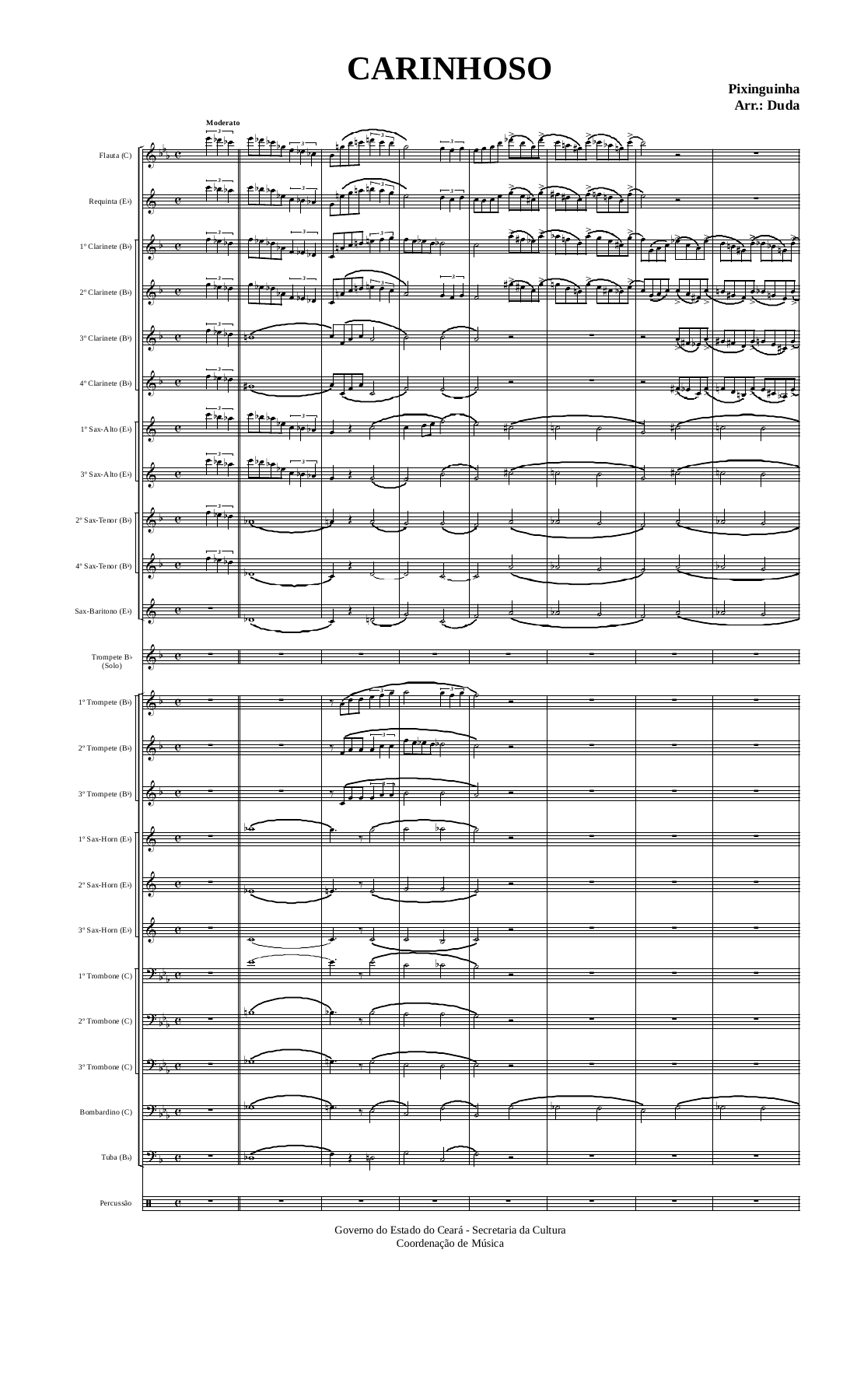 Carinhoso — sheet music preview
