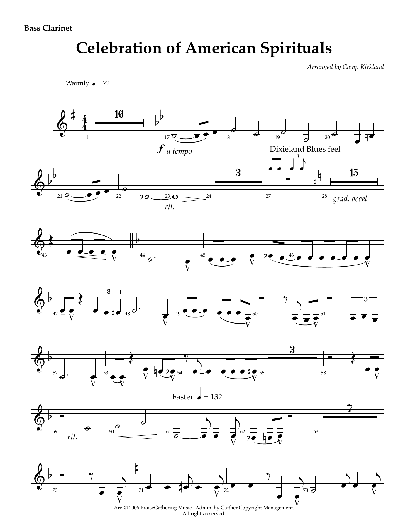 Bass Clarinet — sheet music preview