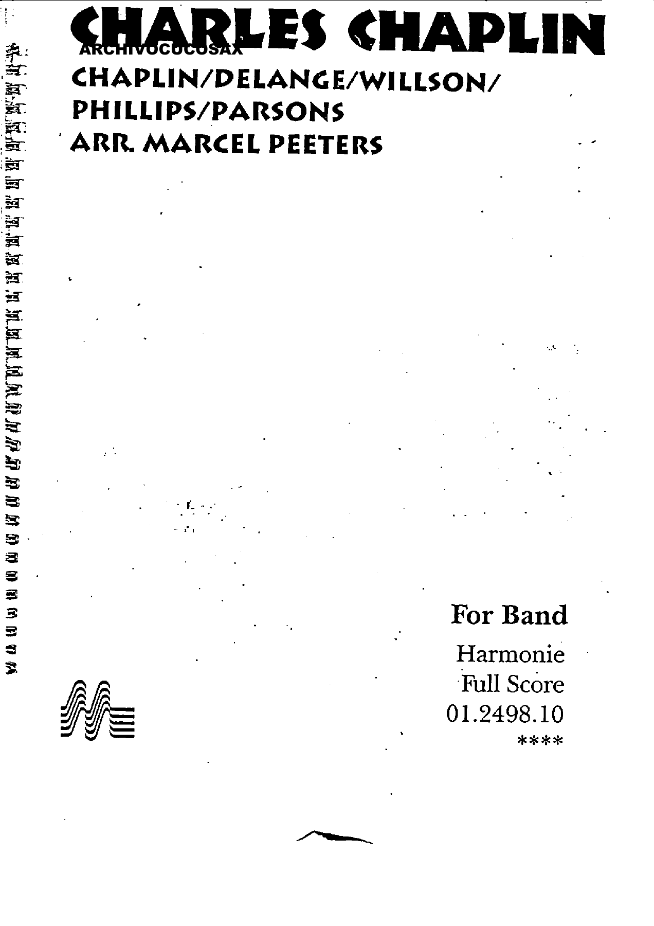 Charles Chaplin — sheet music preview