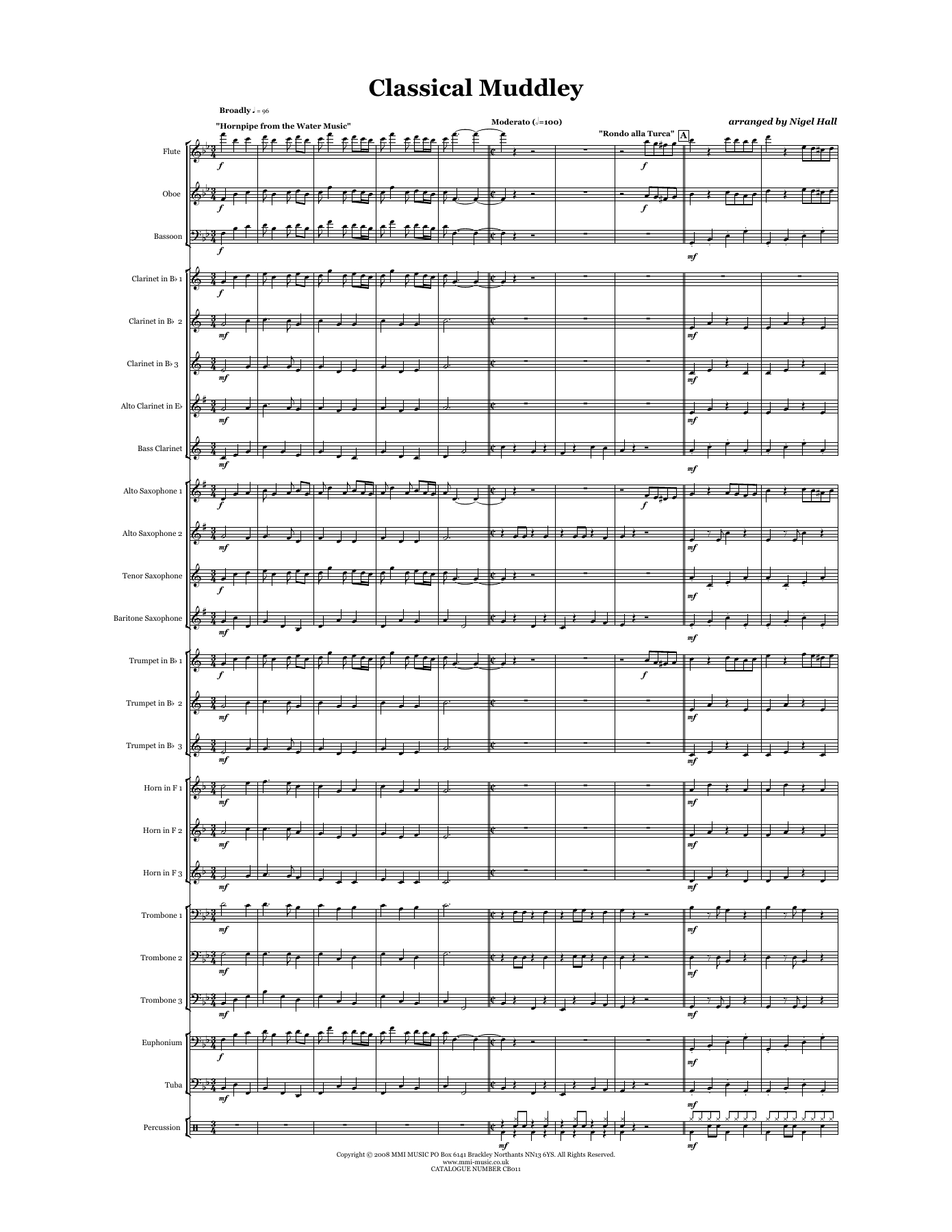 CB011ClassicalMuddley - scores — sheet music preview