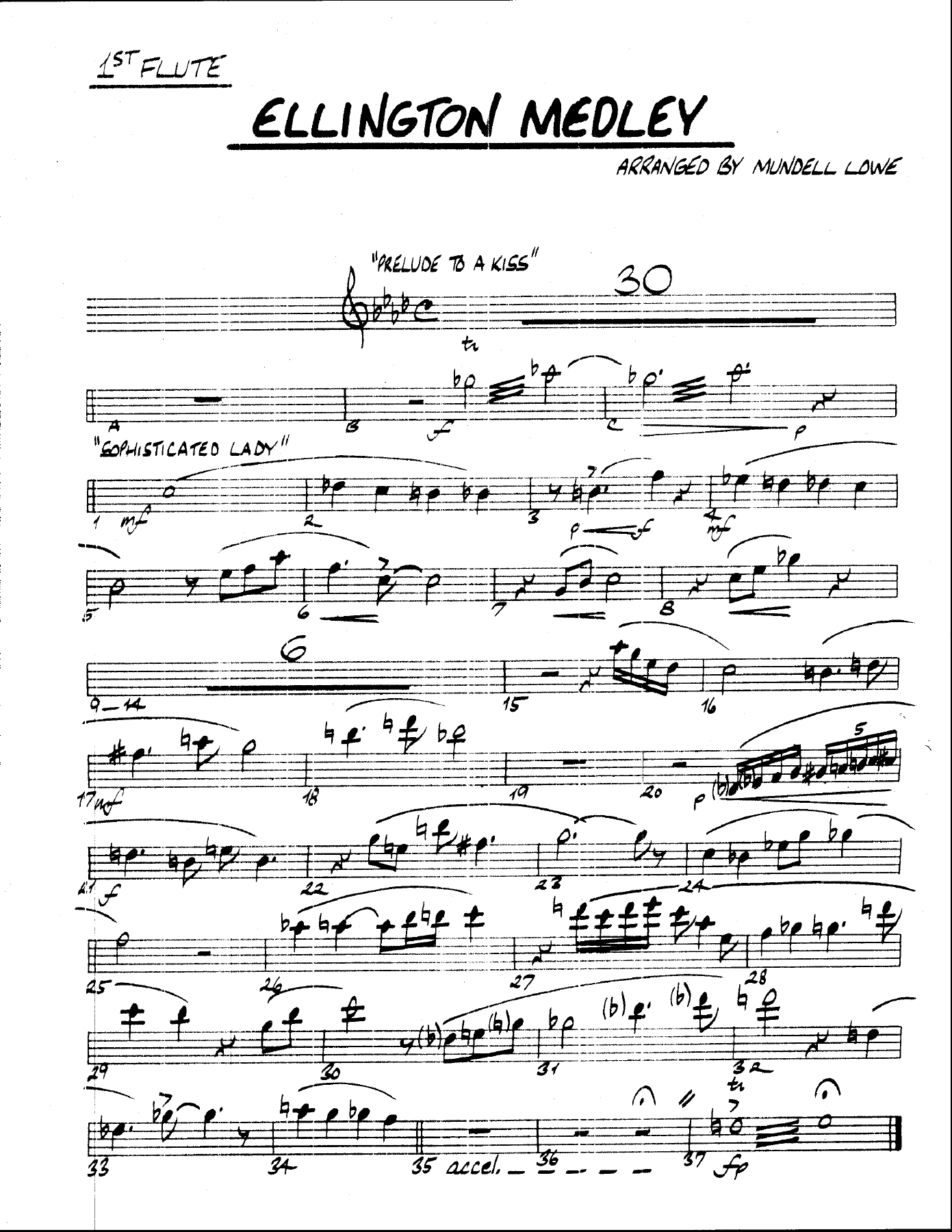 Ellington Medley (M.Lowe) Guit Feat. — sheet music preview