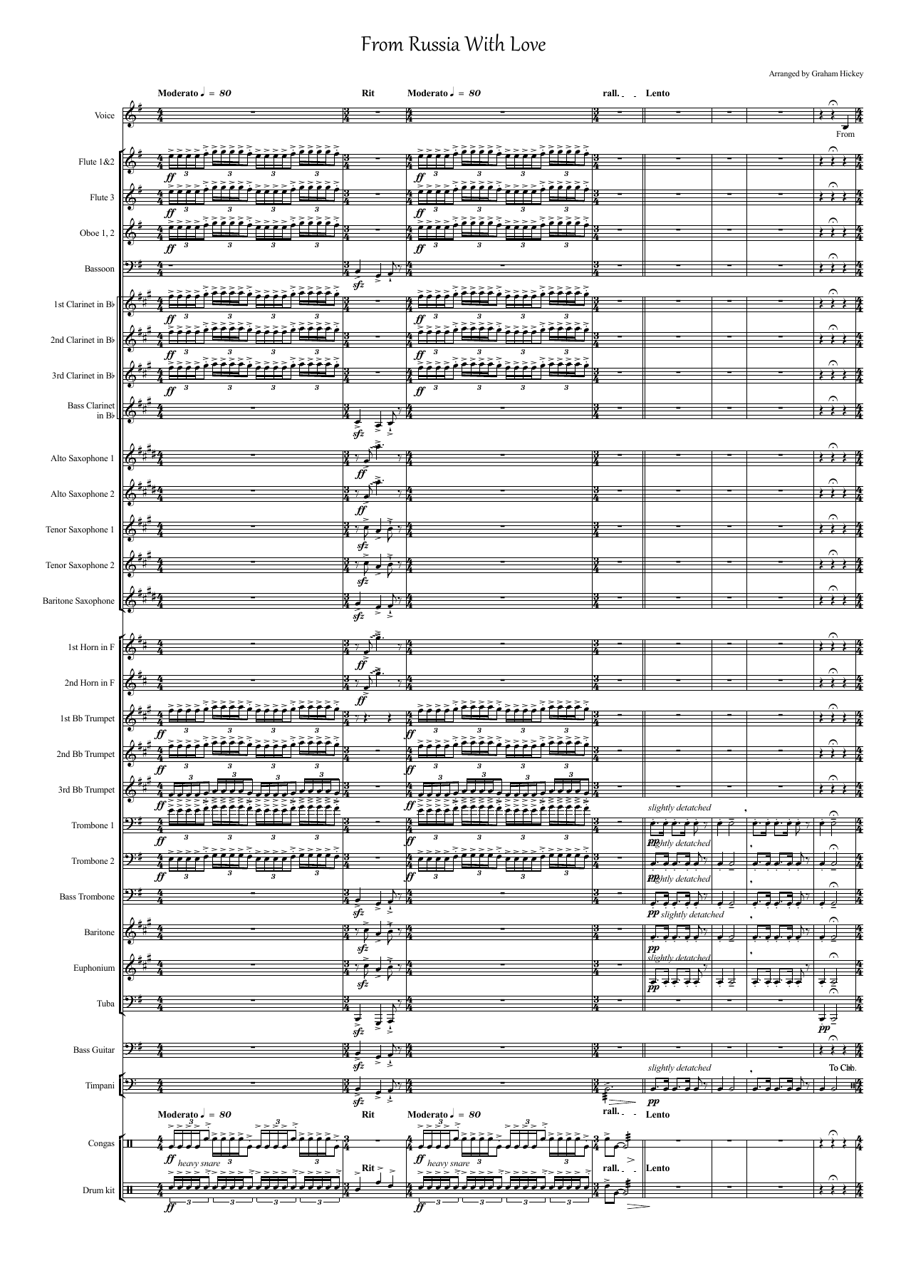 From Russia With Love — sheet music preview