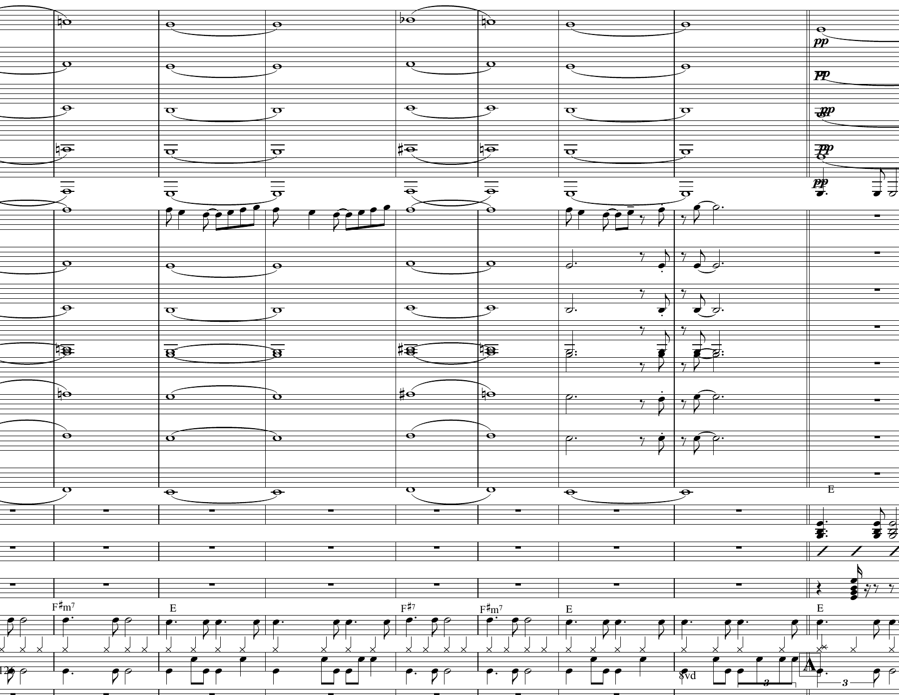 Can Take My Eyes Off You in E Score — sheet music preview