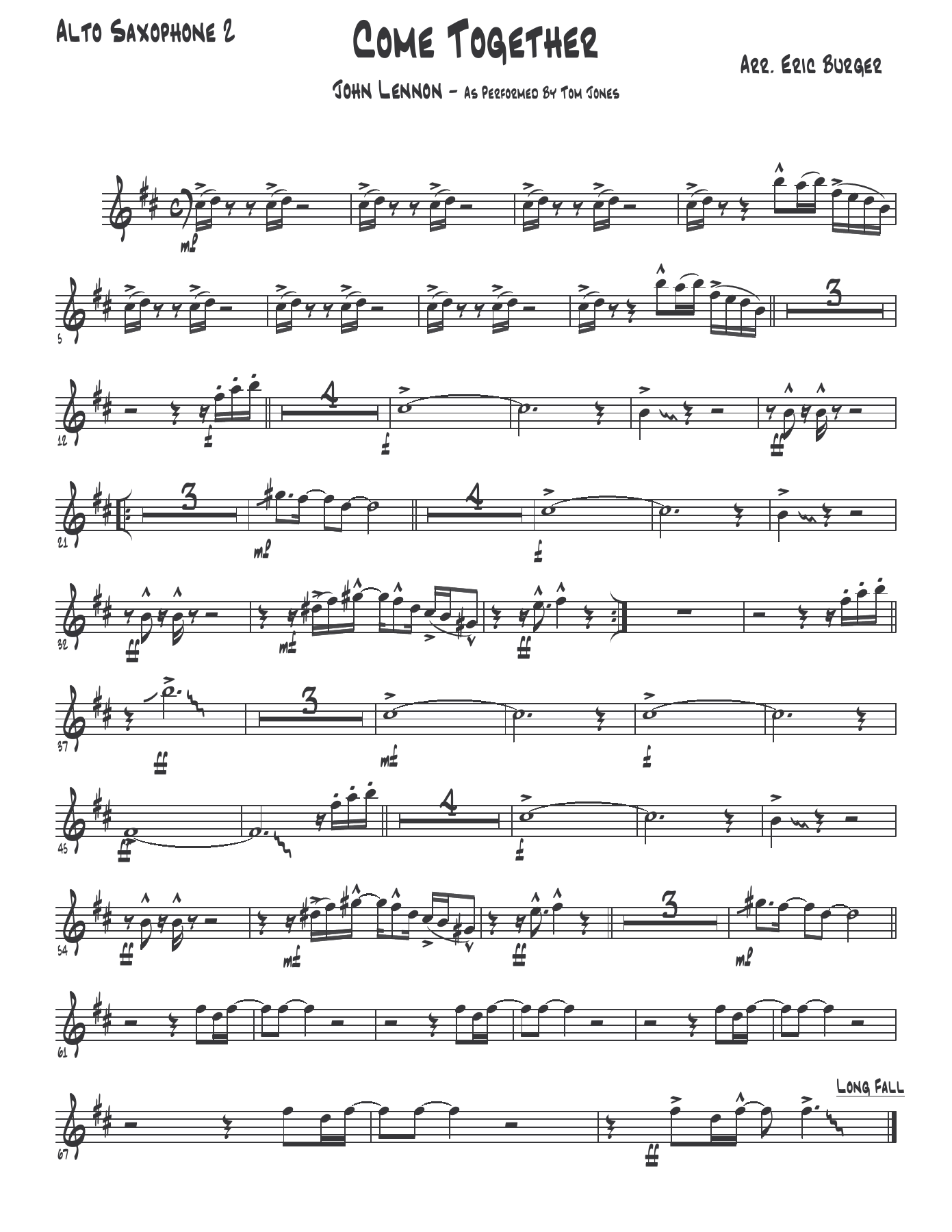 Come TG - alt — sheet music preview