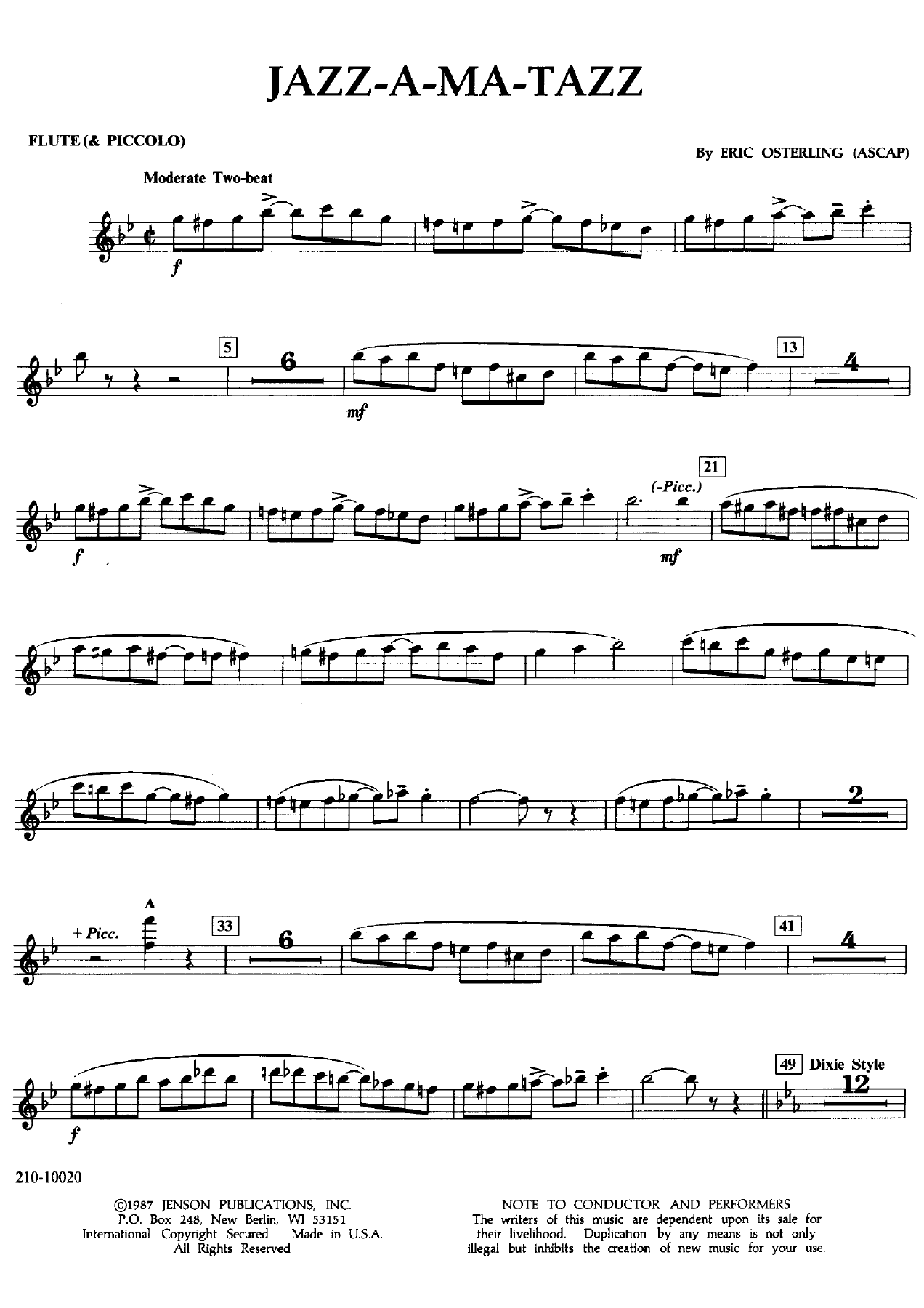 Jazz-A-Ma-Tazz — sheet music preview