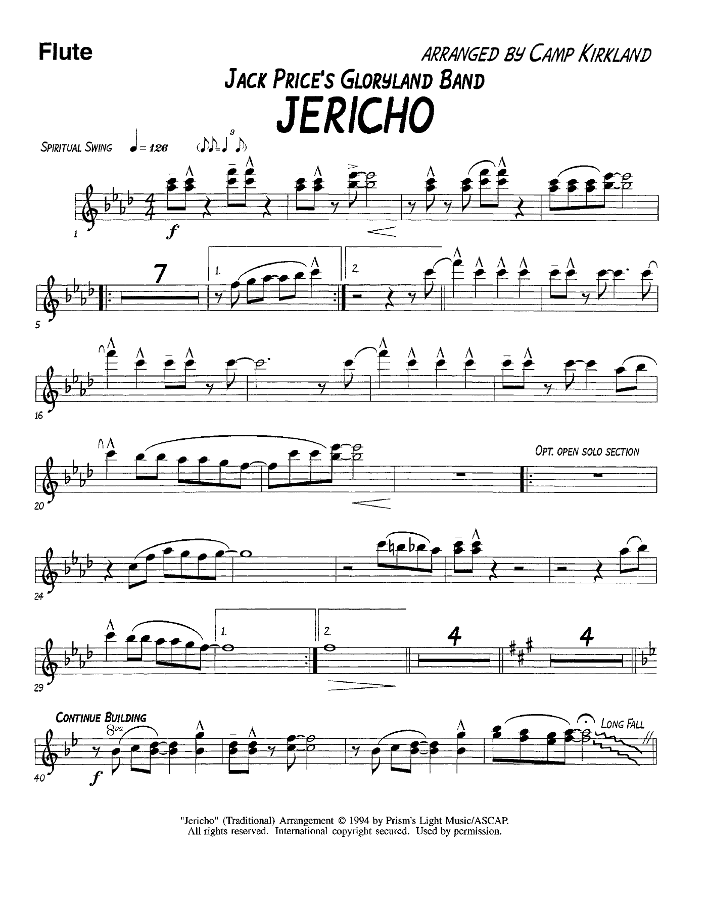 Jericho-FL — sheet music preview