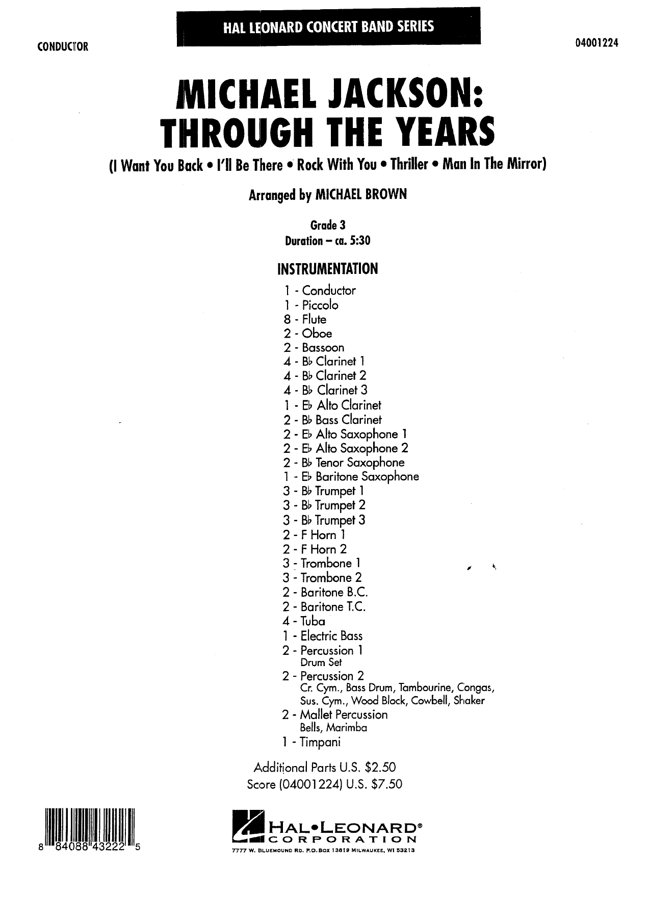 M.Jackson .Through The Years — sheet music preview