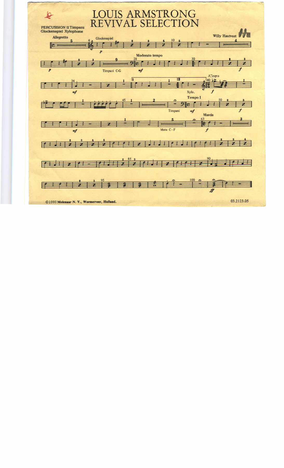 Louis Armstrong Revival selection — sheet music preview