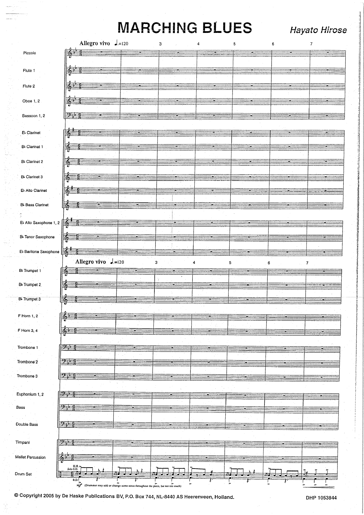 Marching Blues — sheet music preview