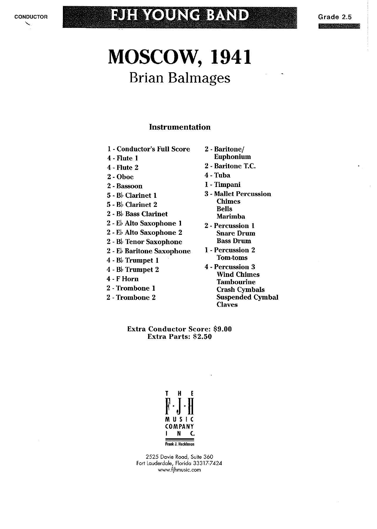 Moscow 1941(Poluhko-Pole) arr. Brian Balmages — sheet music preview