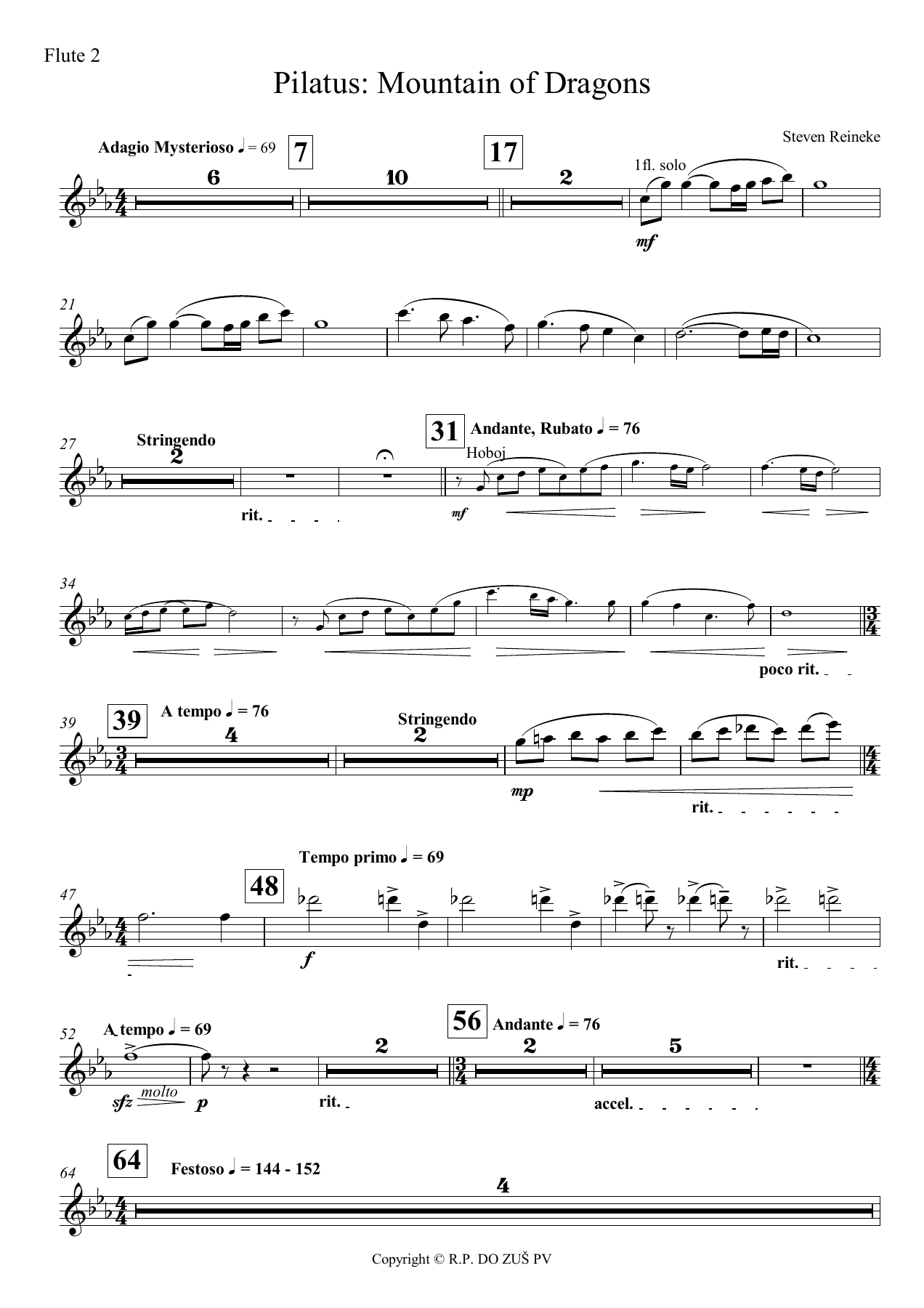2nd Flute — sheet music preview