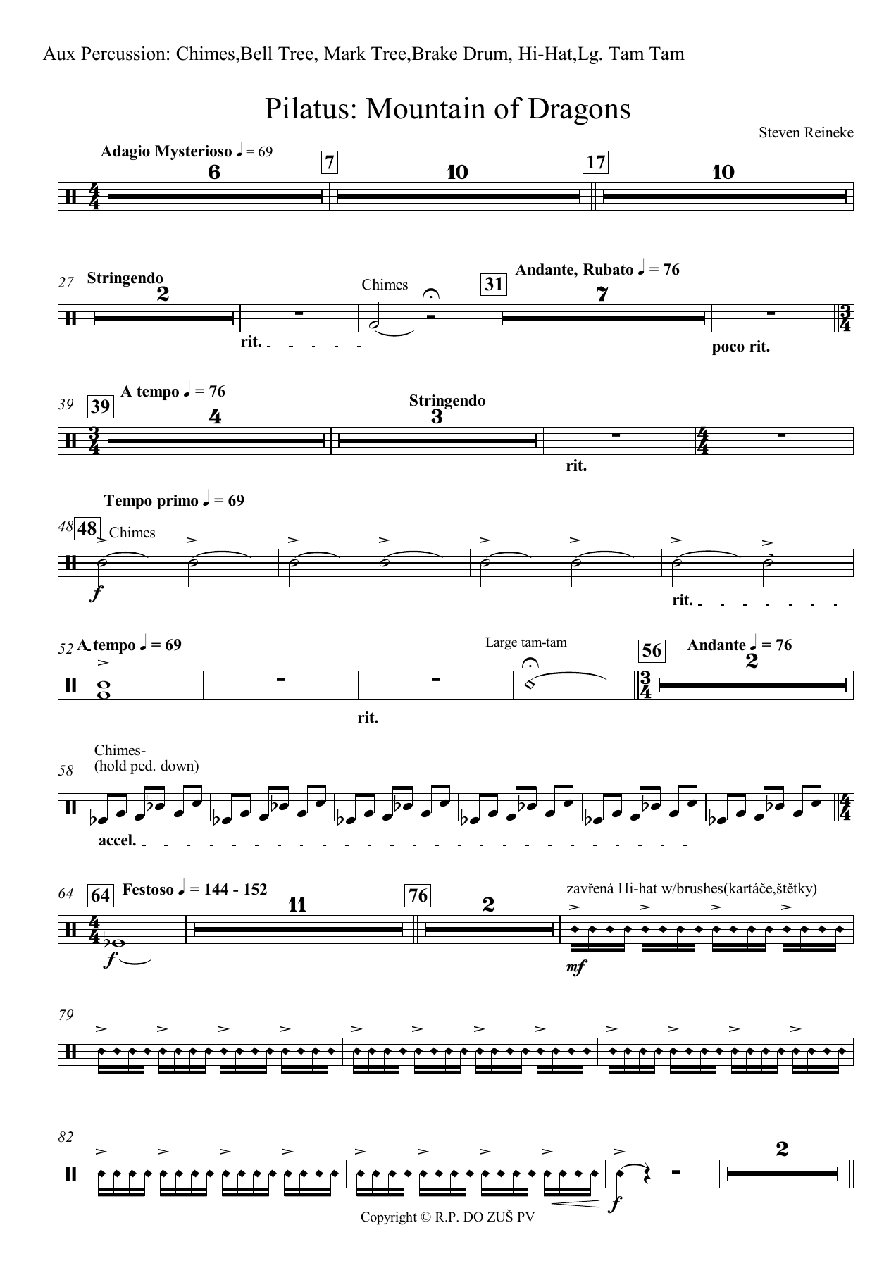 aux percussion — sheet music preview