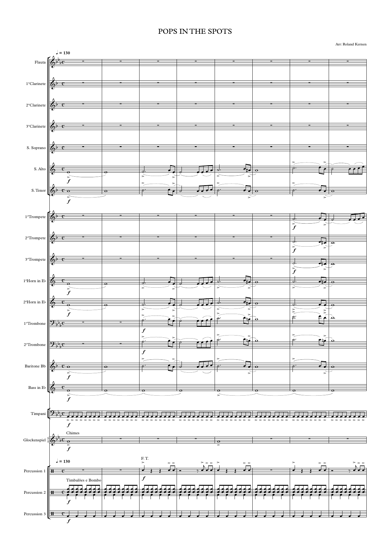 Pops in the Spots — sheet music preview