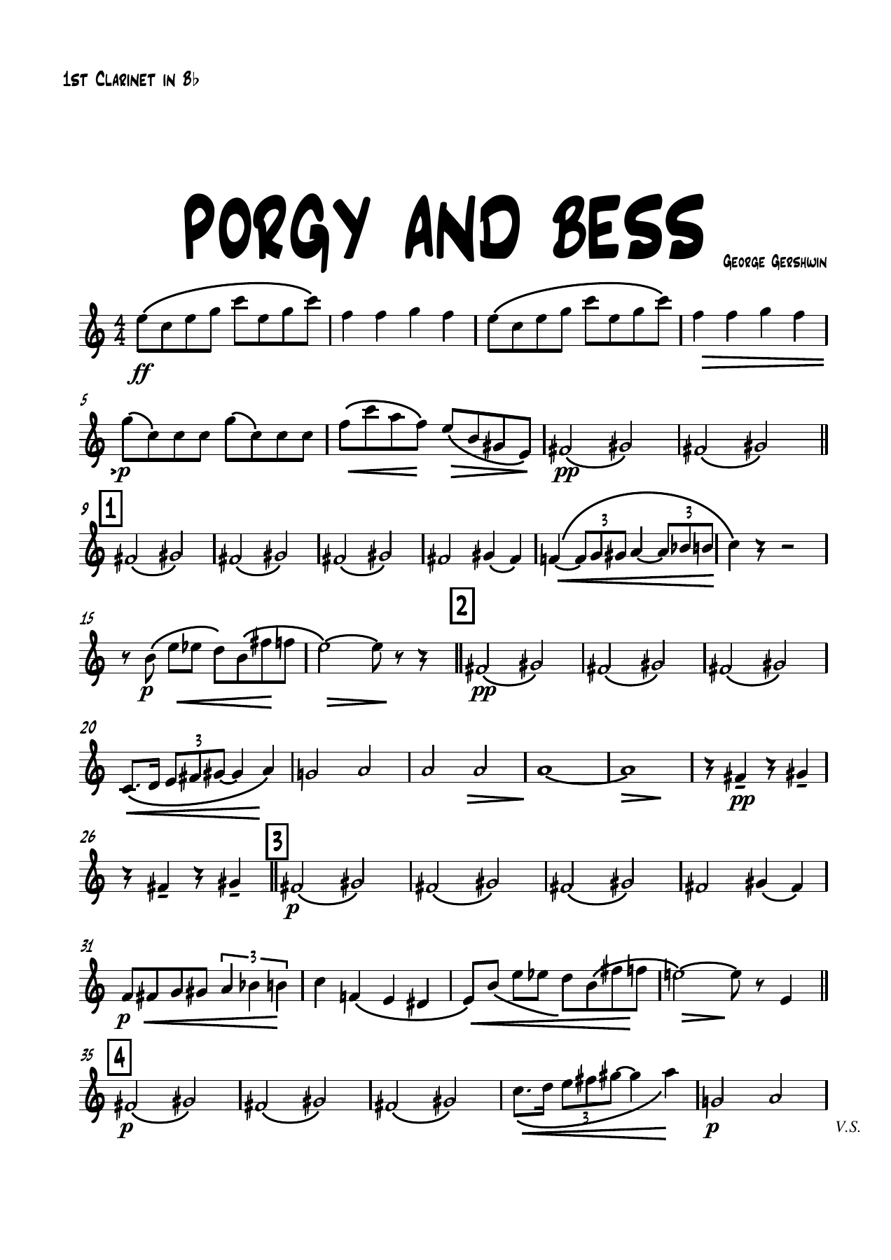 1 clarinete Bb — sheet music preview