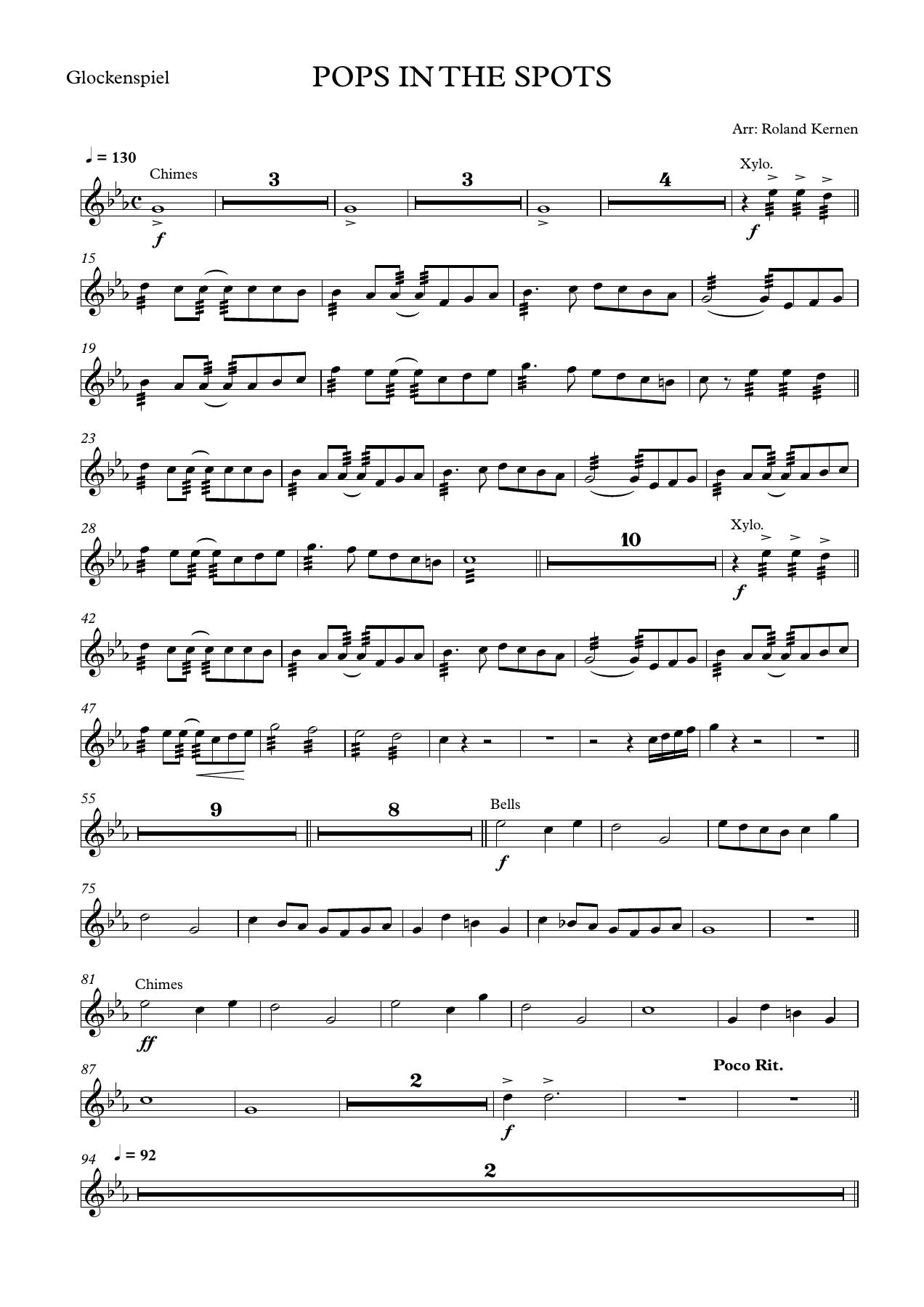 24 Pops in the Spots — sheet music preview