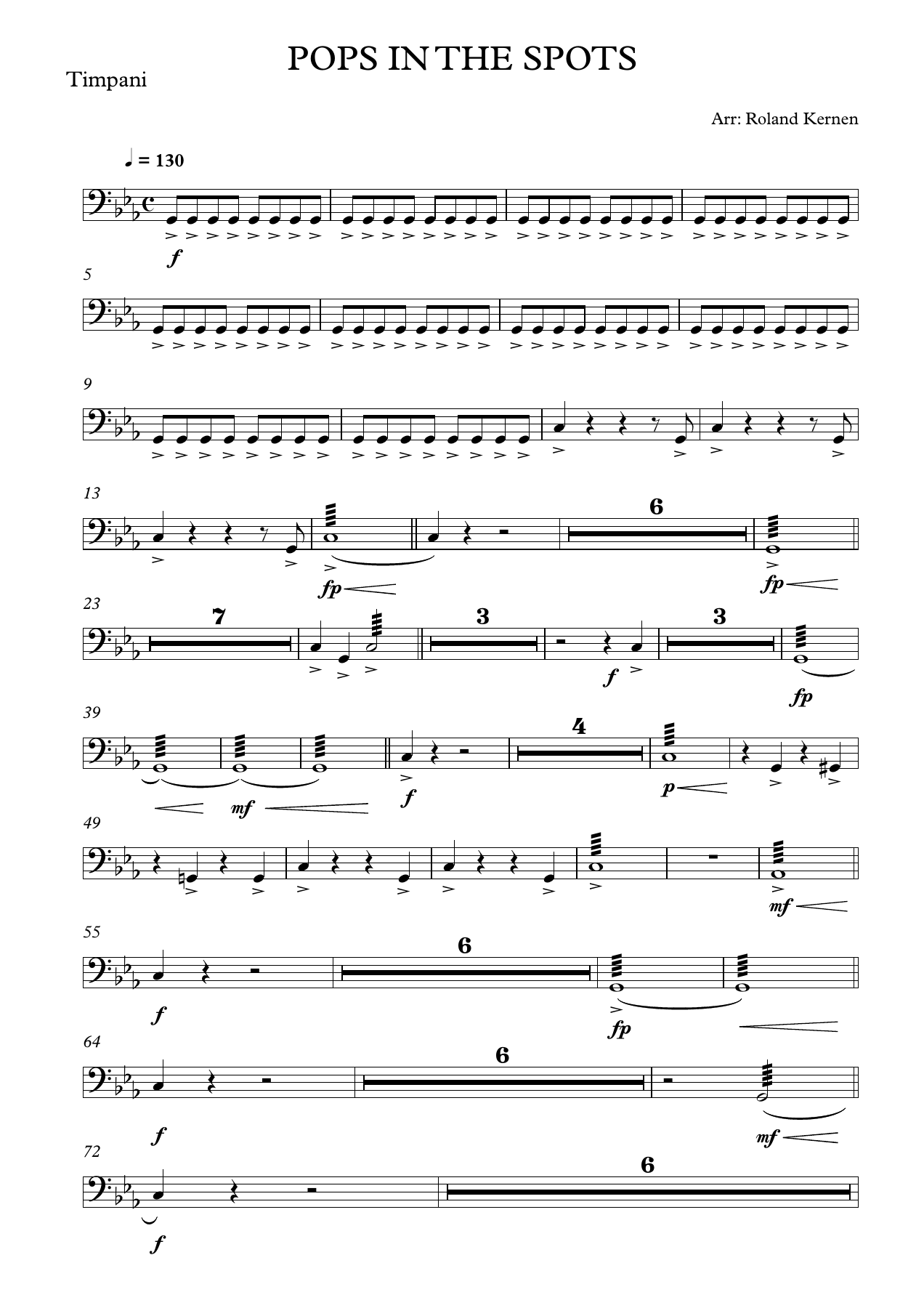 25 Ops in the Spots — sheet music preview