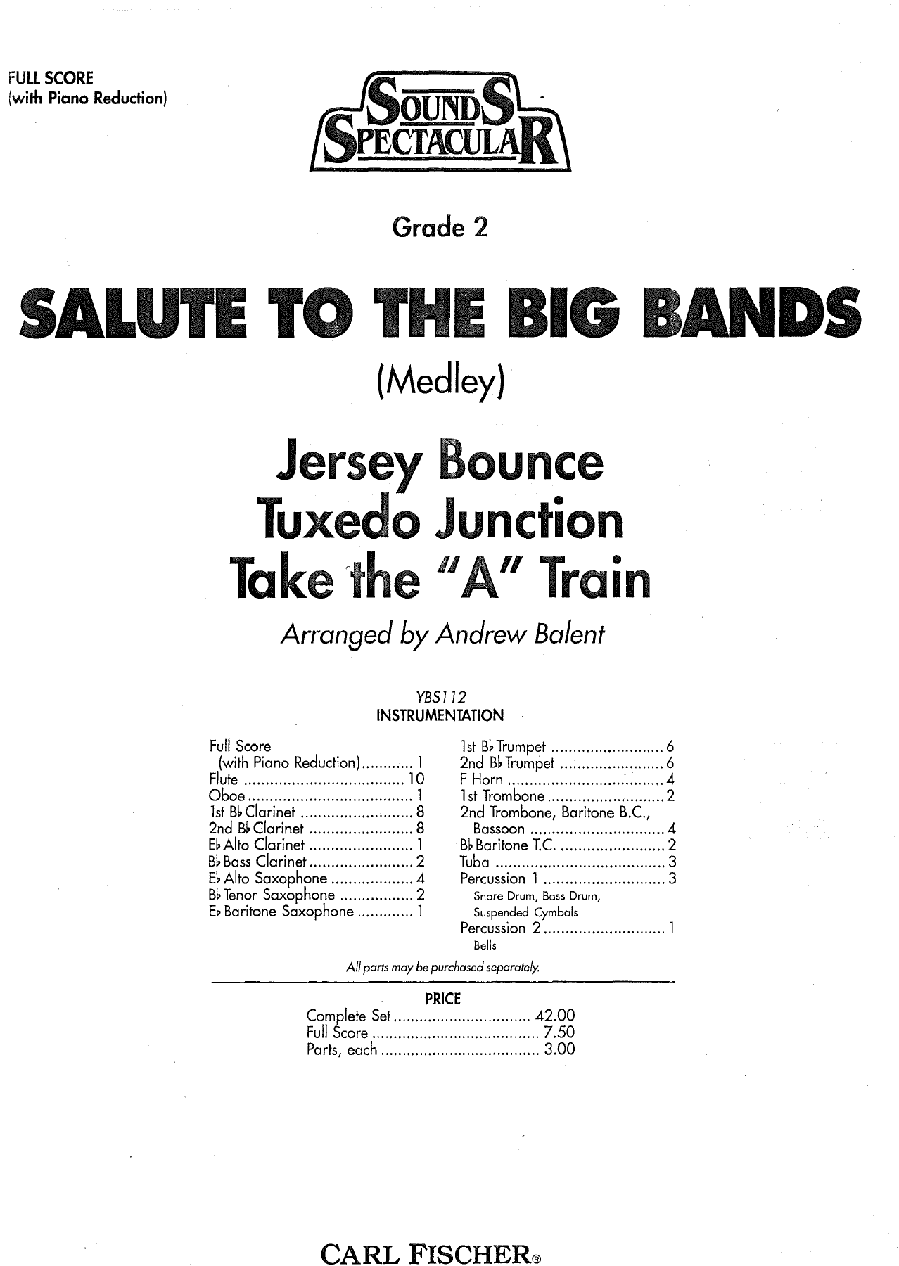 Salute To The Big Band — sheet music preview