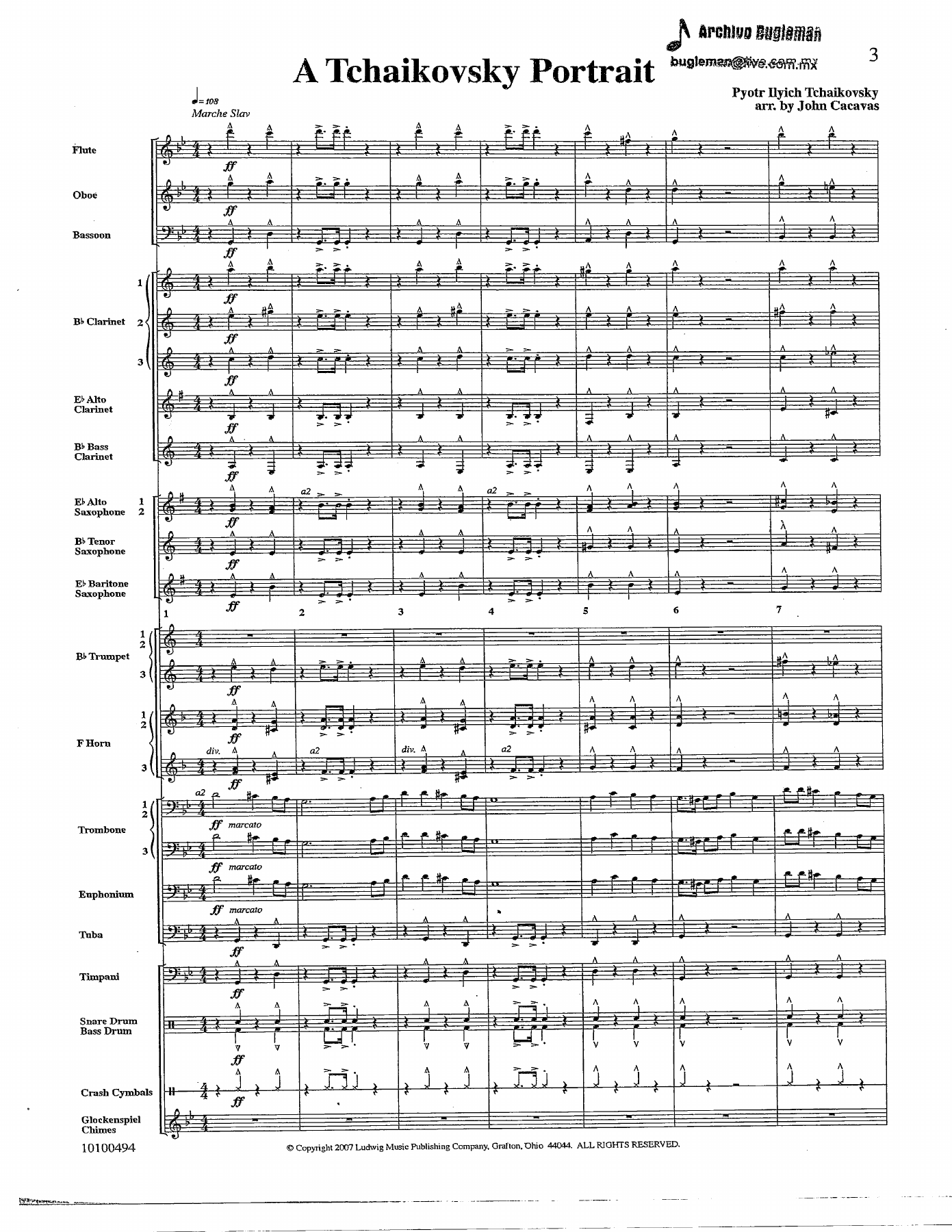 A Tchaikovsky Portrait Score — sheet music preview