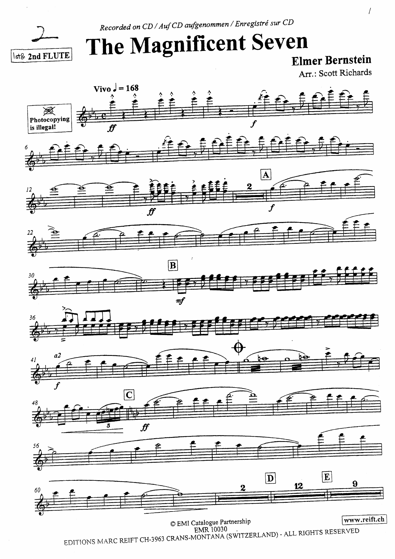 The Magnificent Seven Parts — sheet music preview