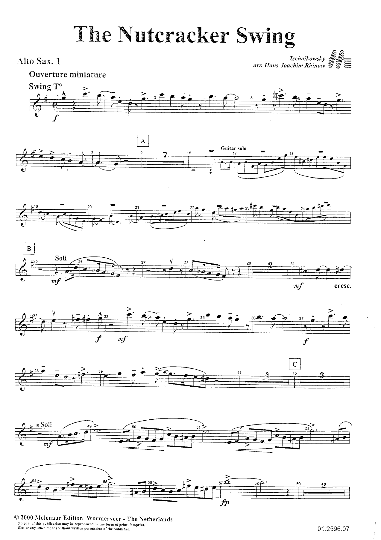 The Nutcracker Swing - Alto Saxophone — sheet music preview