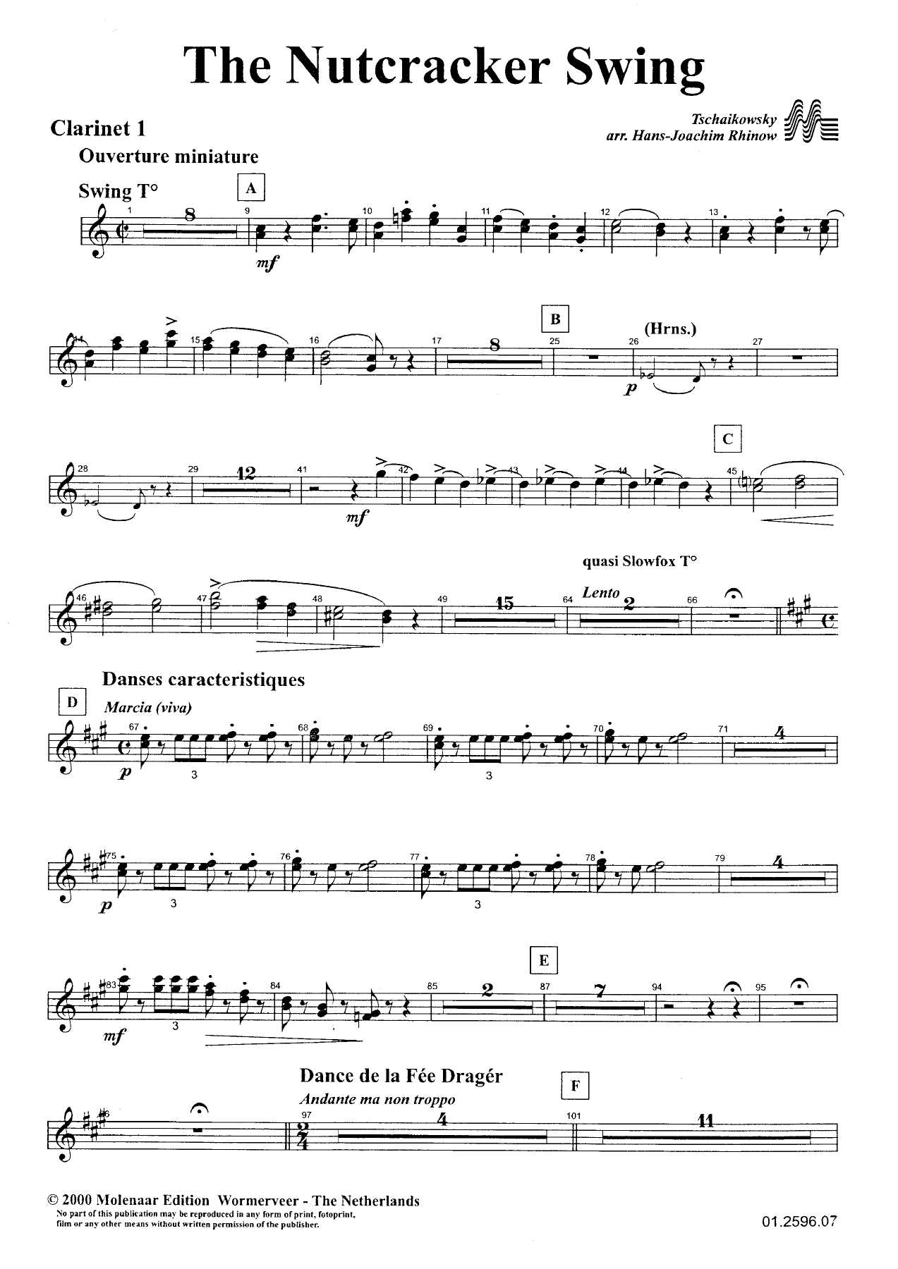 The Nutcracker Swing - Clarinet — sheet music preview