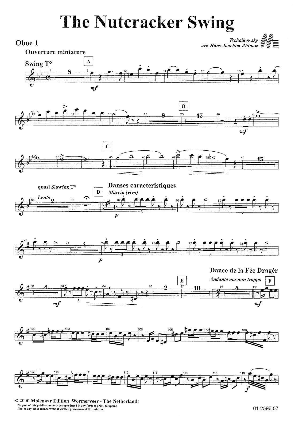 The Nutcracker Swing - Oboe — sheet music preview