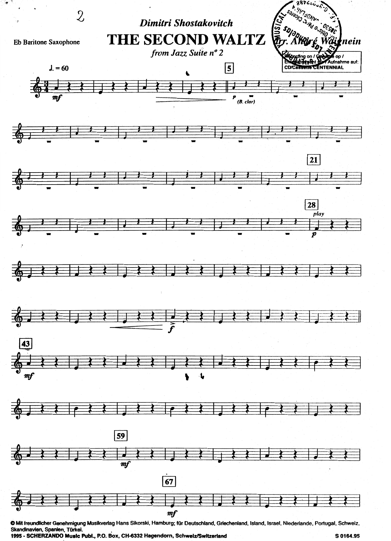 saxo baritono — sheet music preview