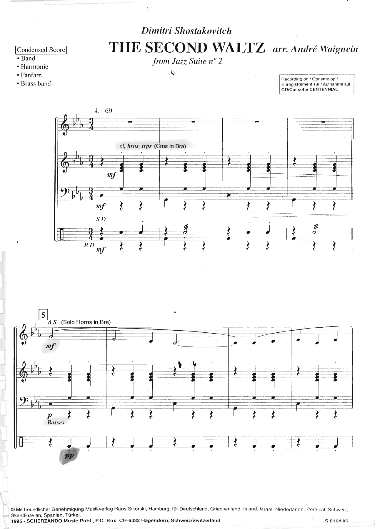The second Waltz-Guion — sheet music preview