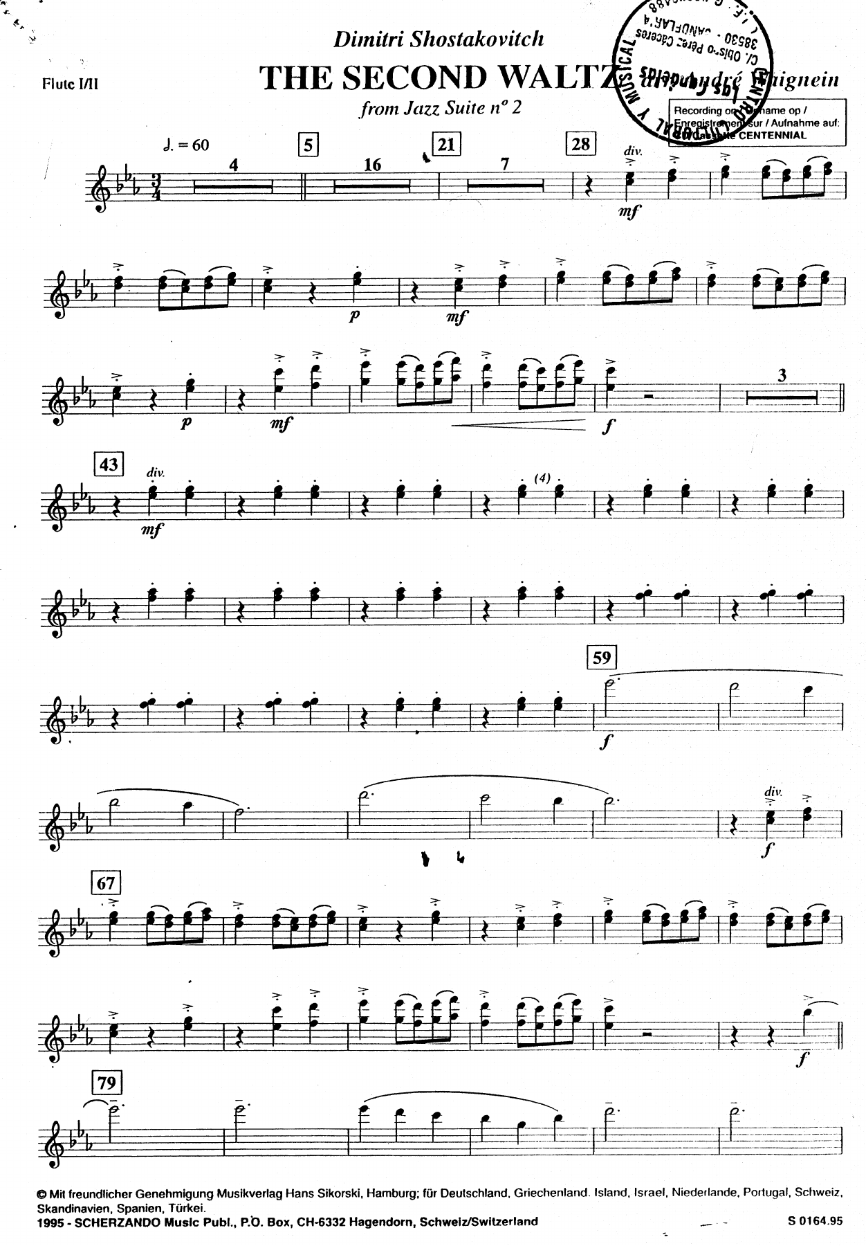 The second Waltz-partes — sheet music preview