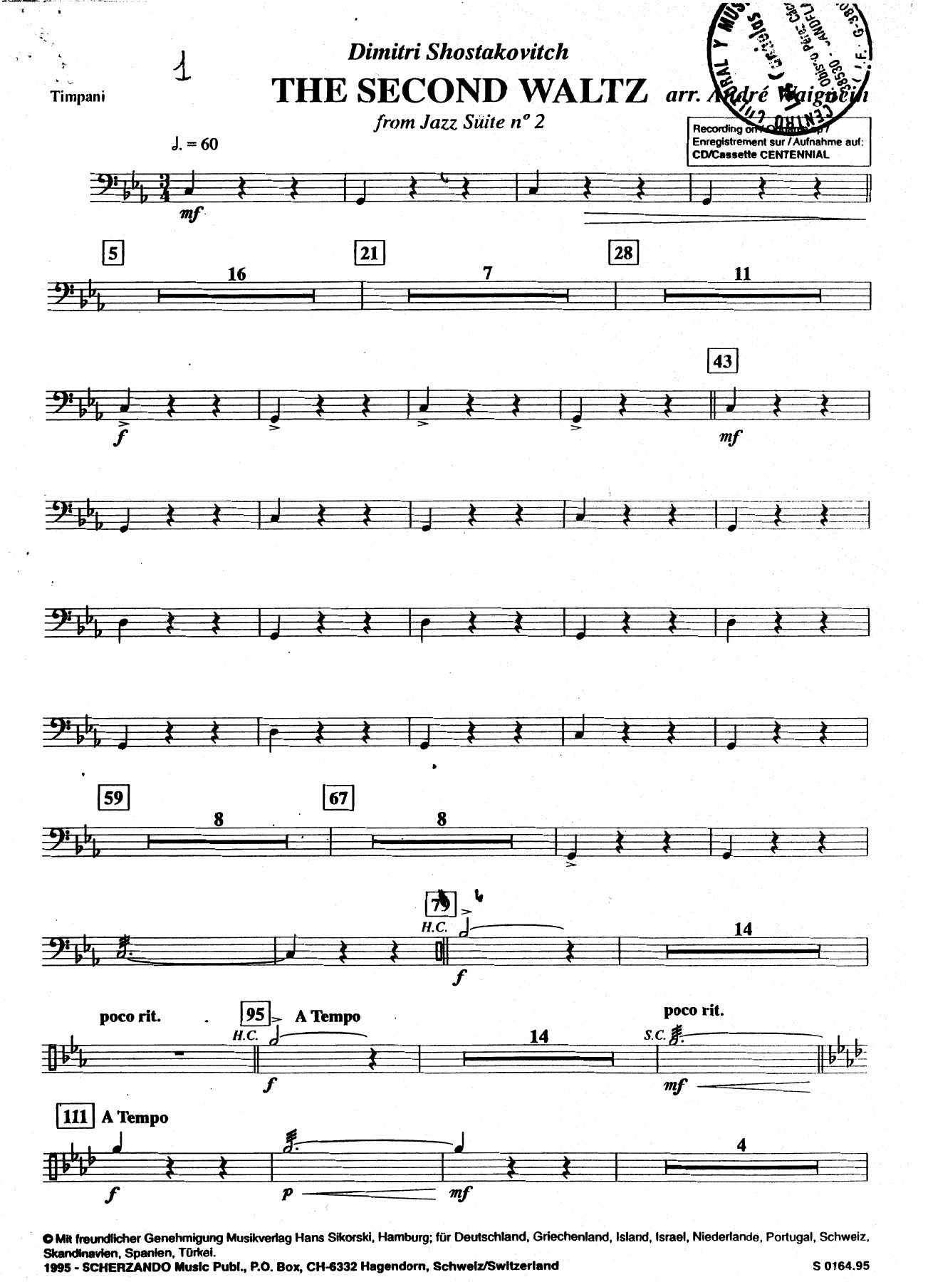 timbales — sheet music preview