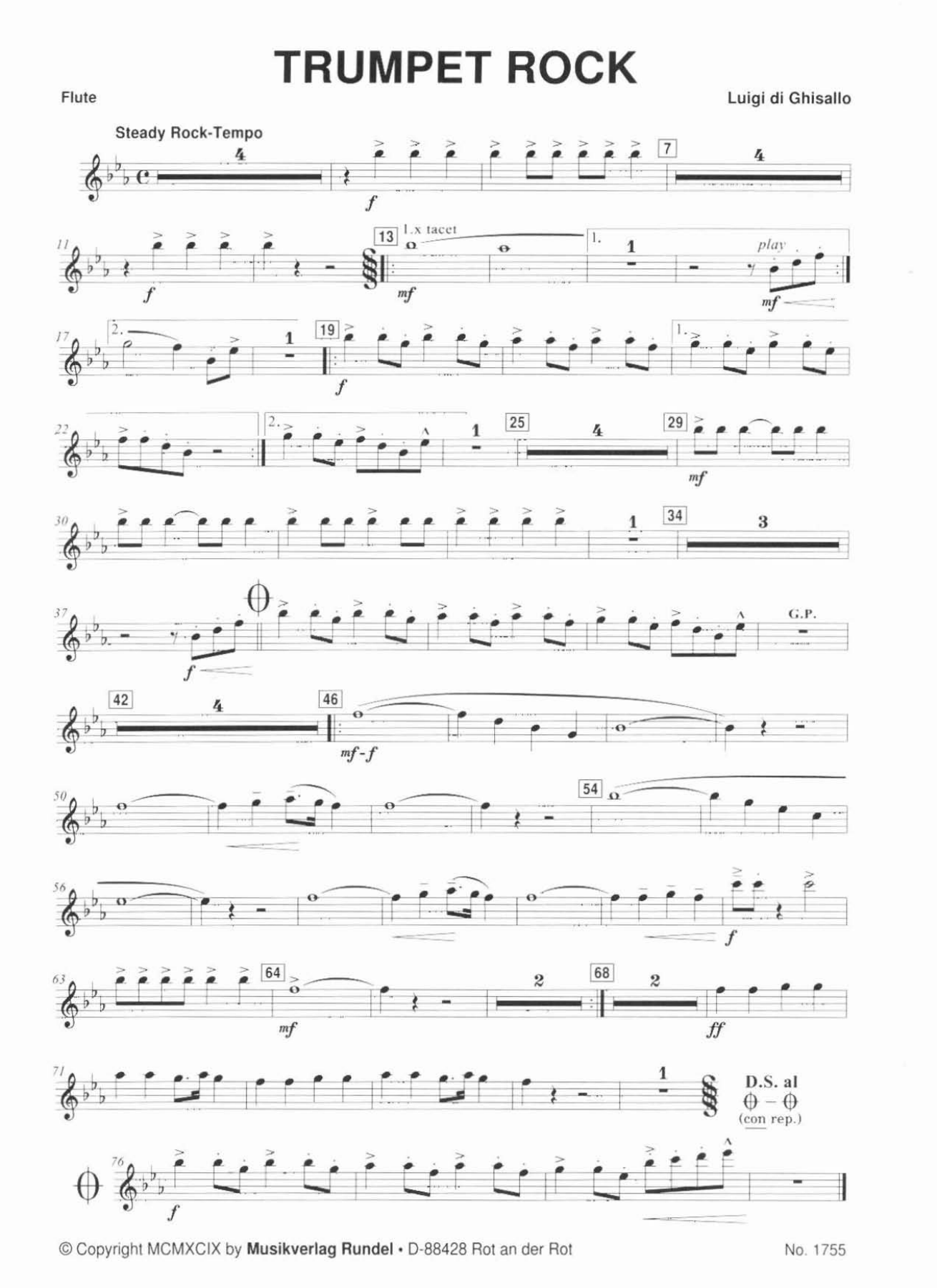 Trumpet Rock — sheet music preview