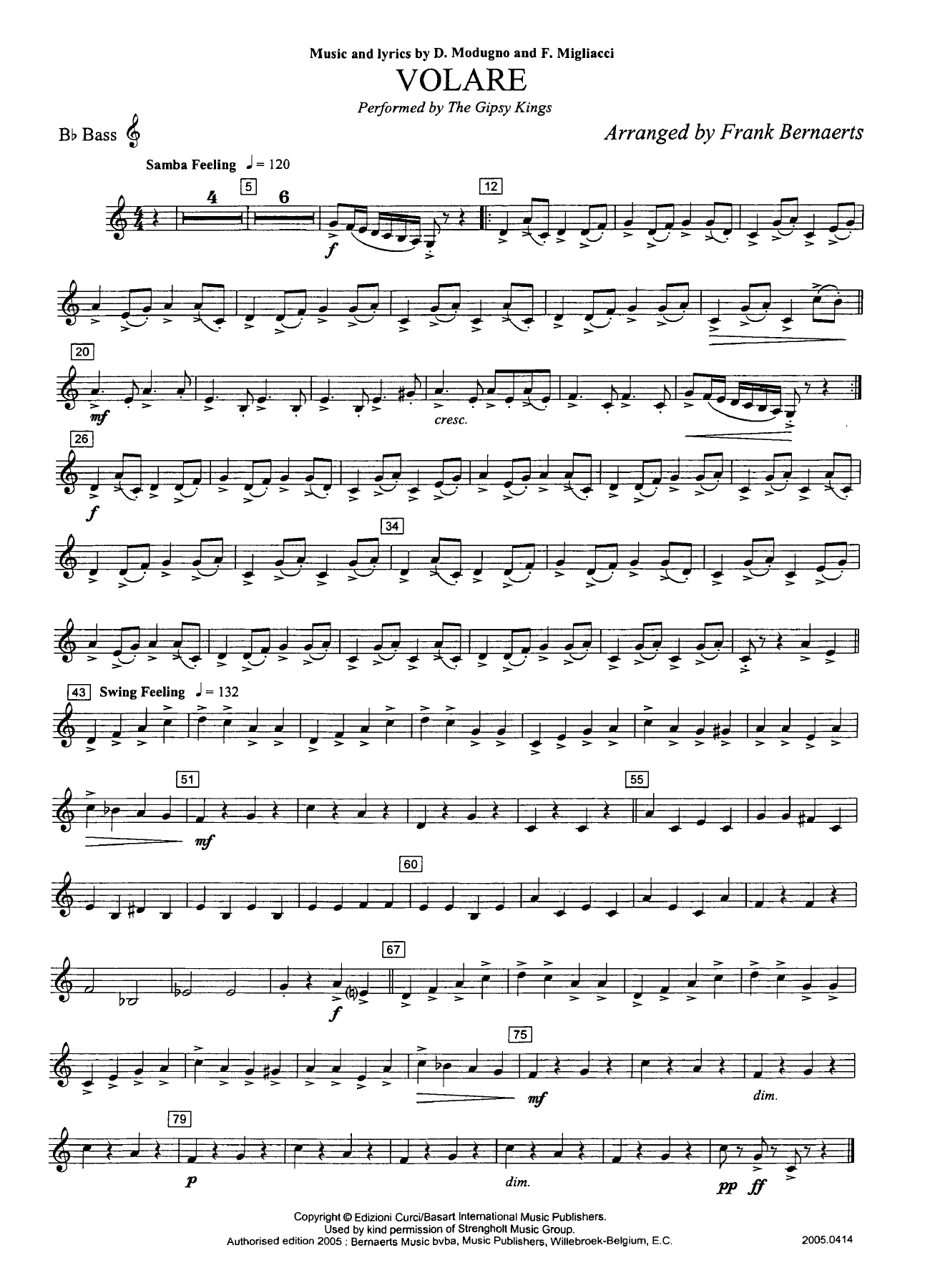 Bass Bb cle sol — sheet music preview