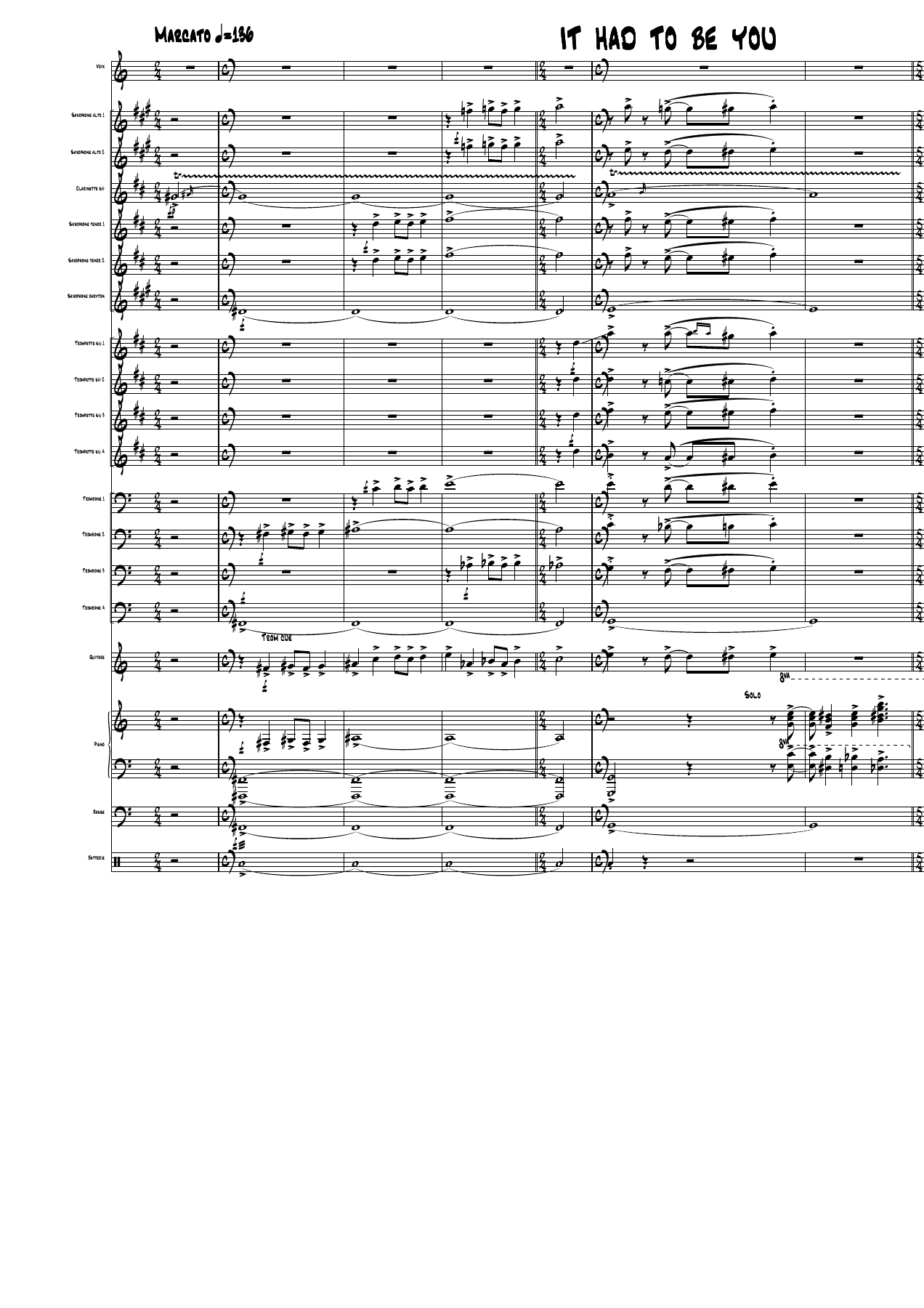 It had to be you — sheet music preview