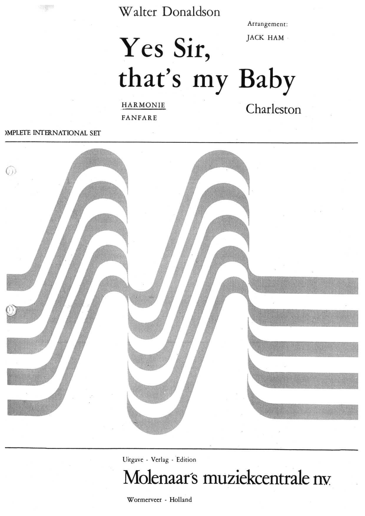 Yes Sir,That's My Baby — sheet music preview