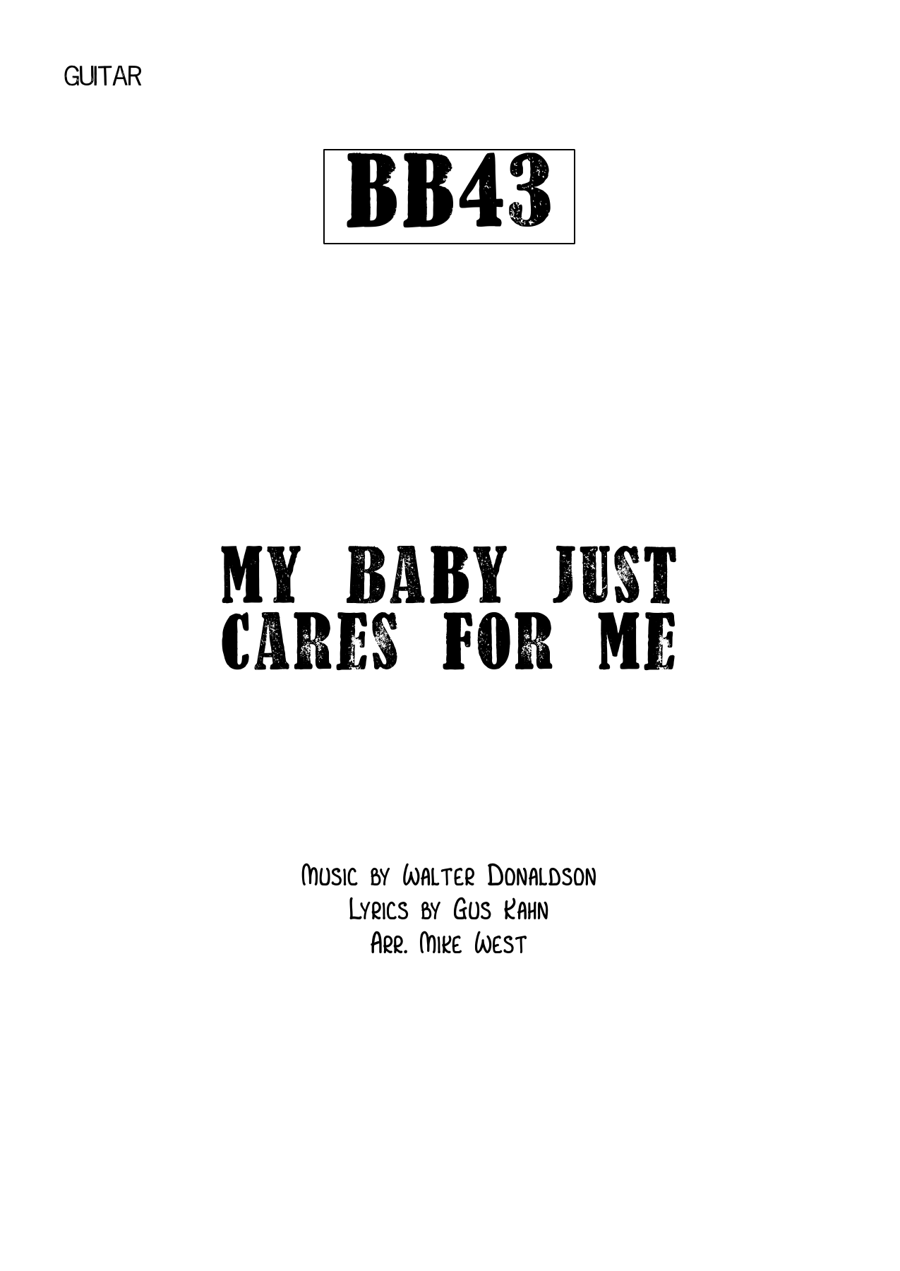 BB43. My Baby Just Cares For Me — sheet music preview