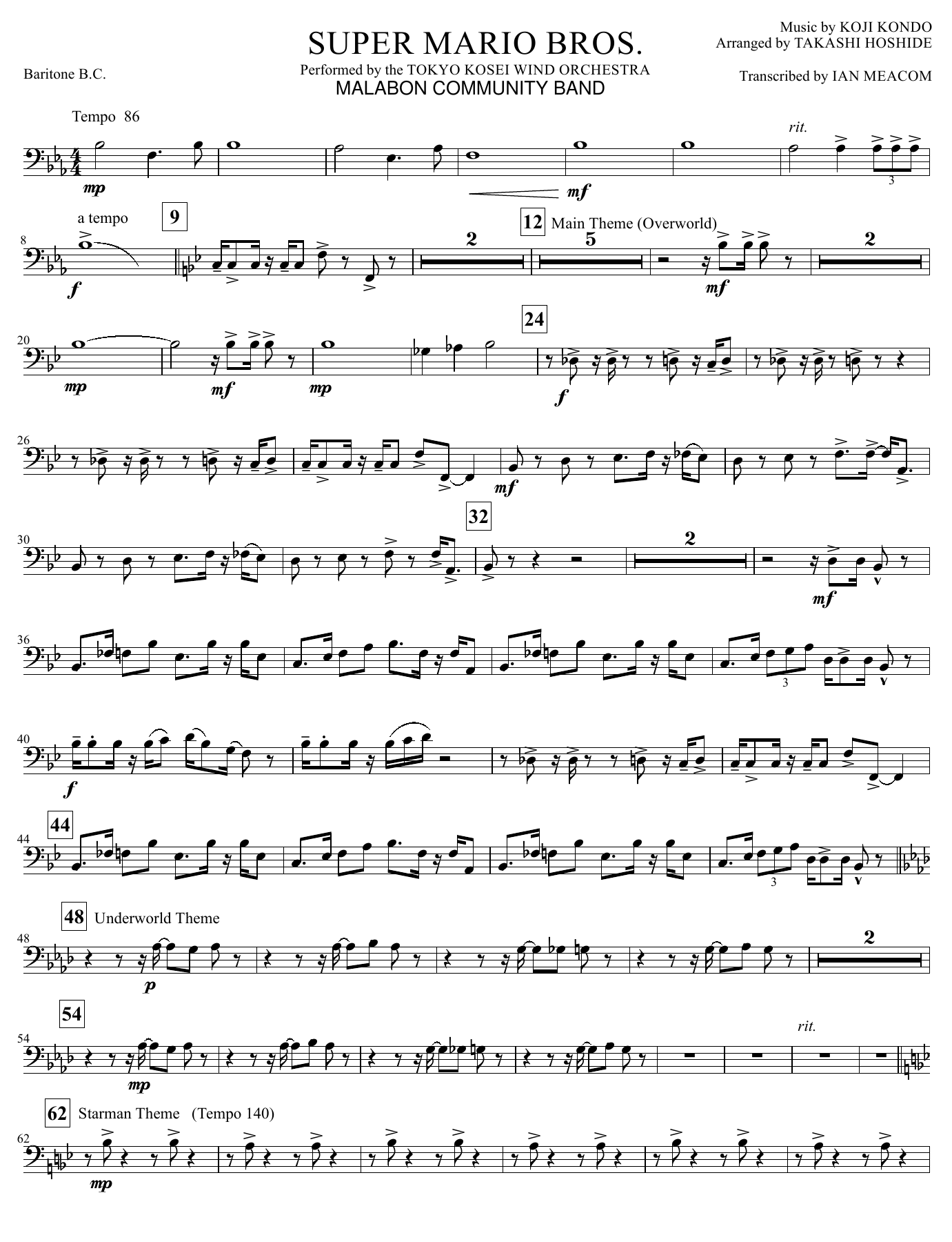 Baritone B.C. — sheet music preview