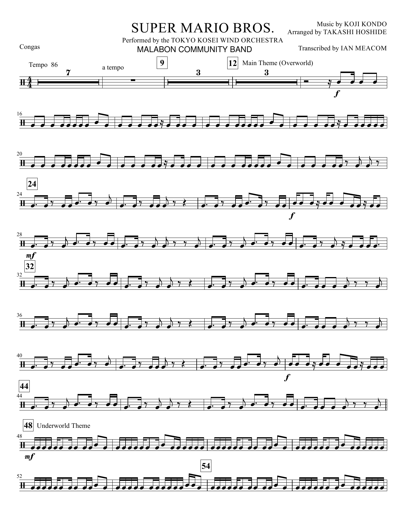 Congas — sheet music preview