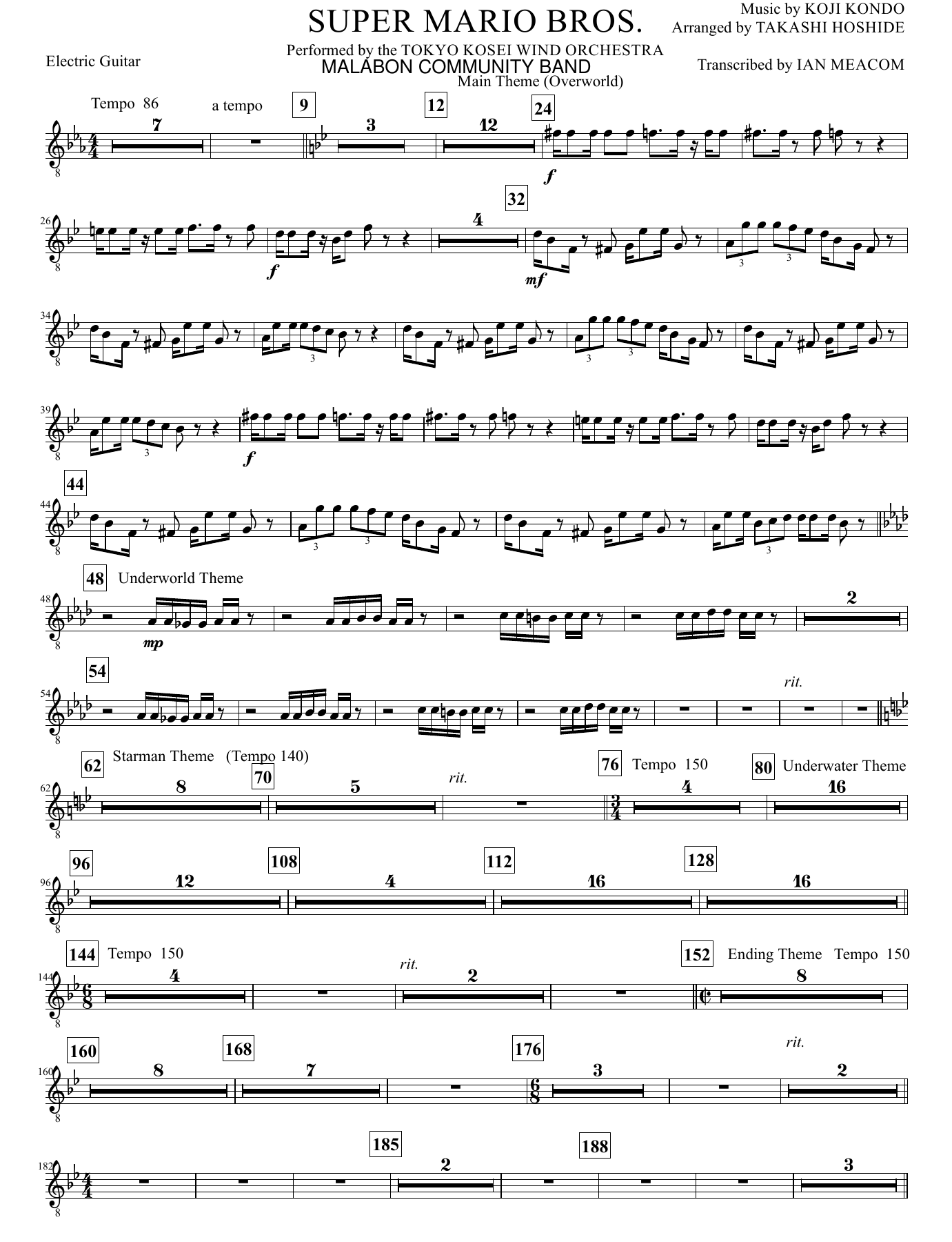 Electric Guitar — sheet music preview