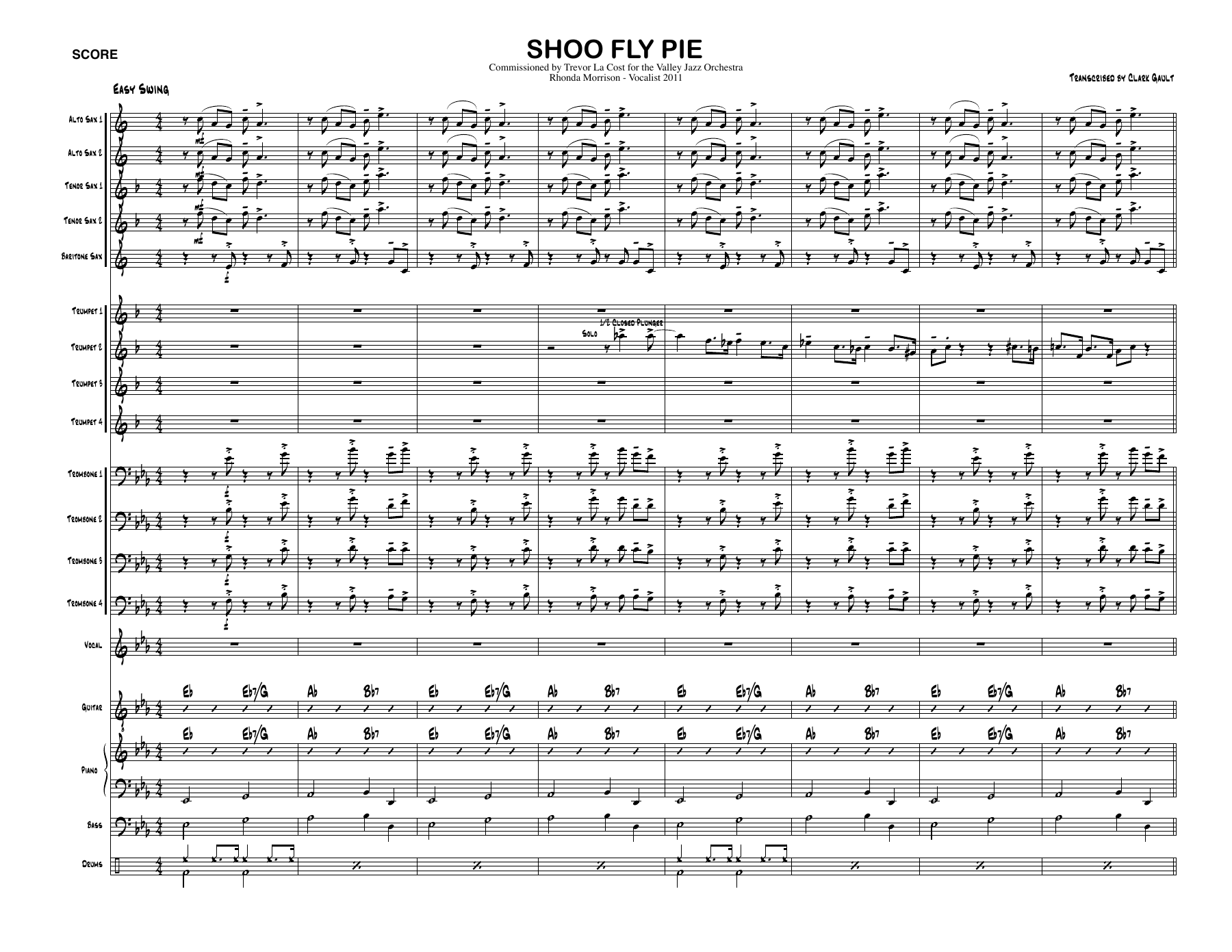 Shoo Fly Pie — sheet music preview