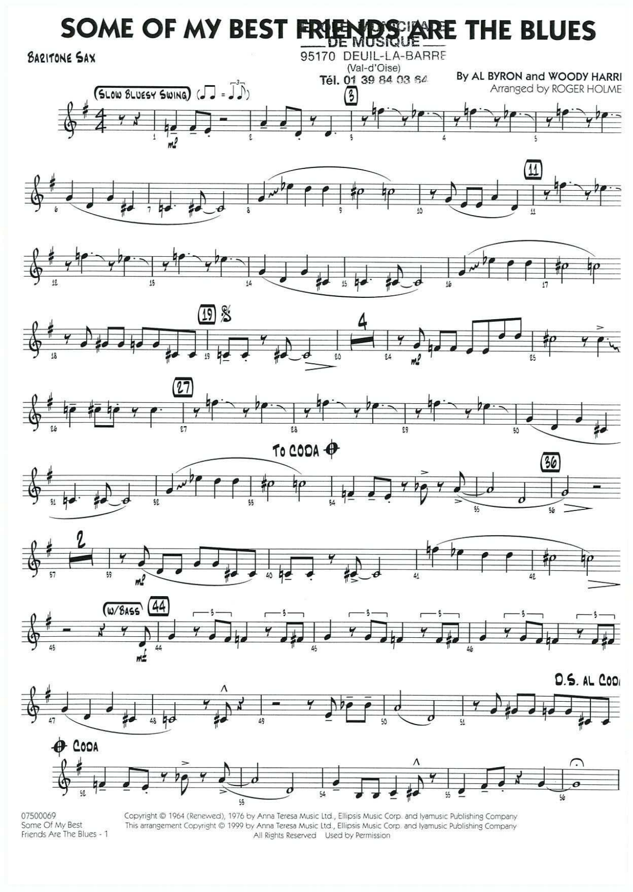 Some of my best - 05 Sax Baryton — sheet music preview