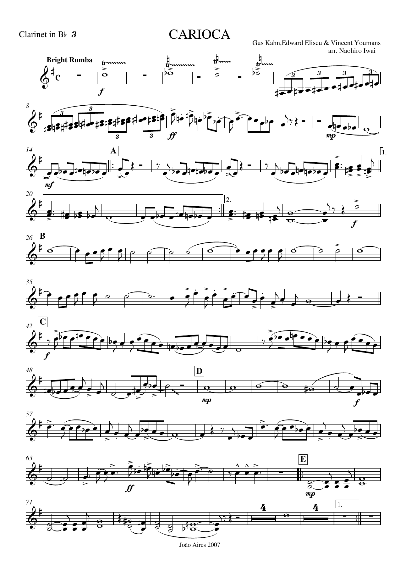 Clarinete Sib III — sheet music preview