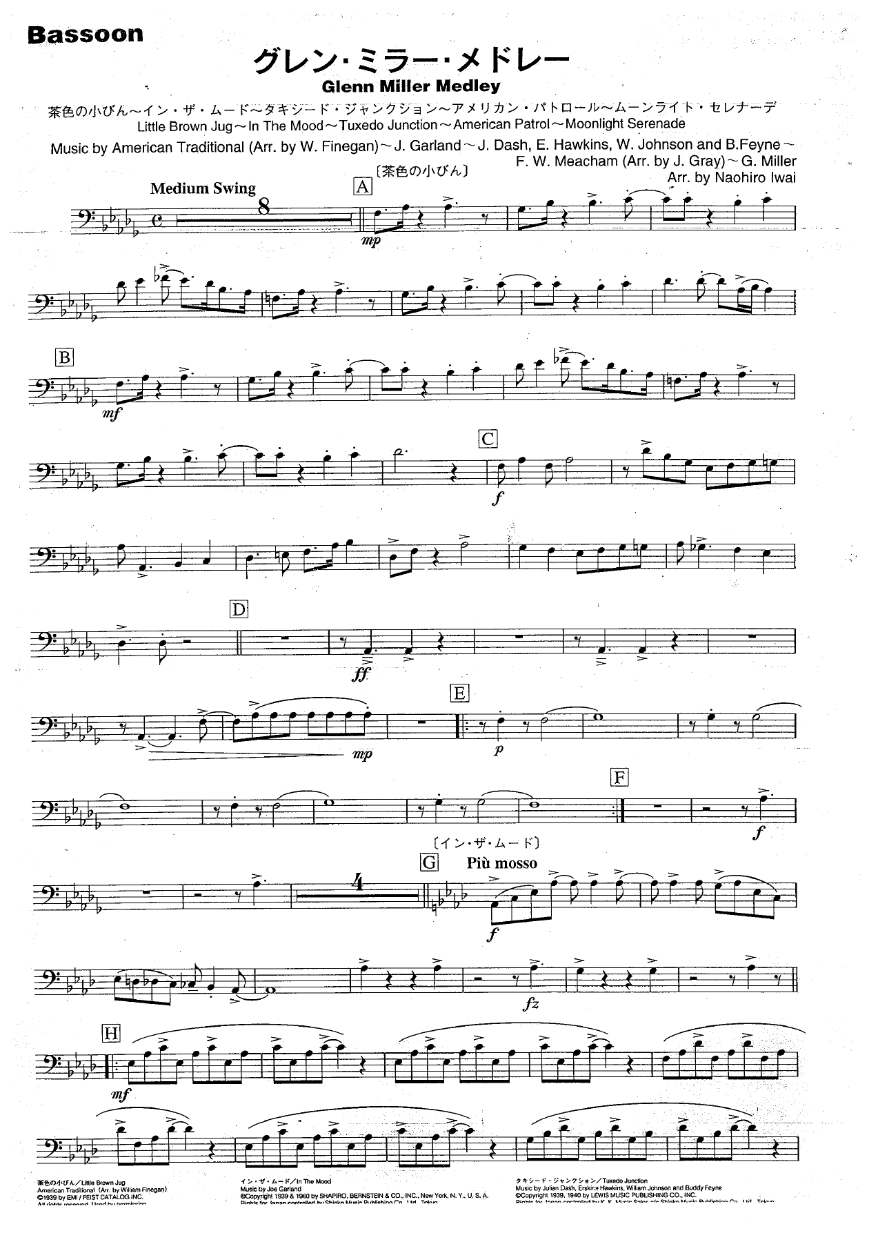 Glen Miller Medley — sheet music preview
