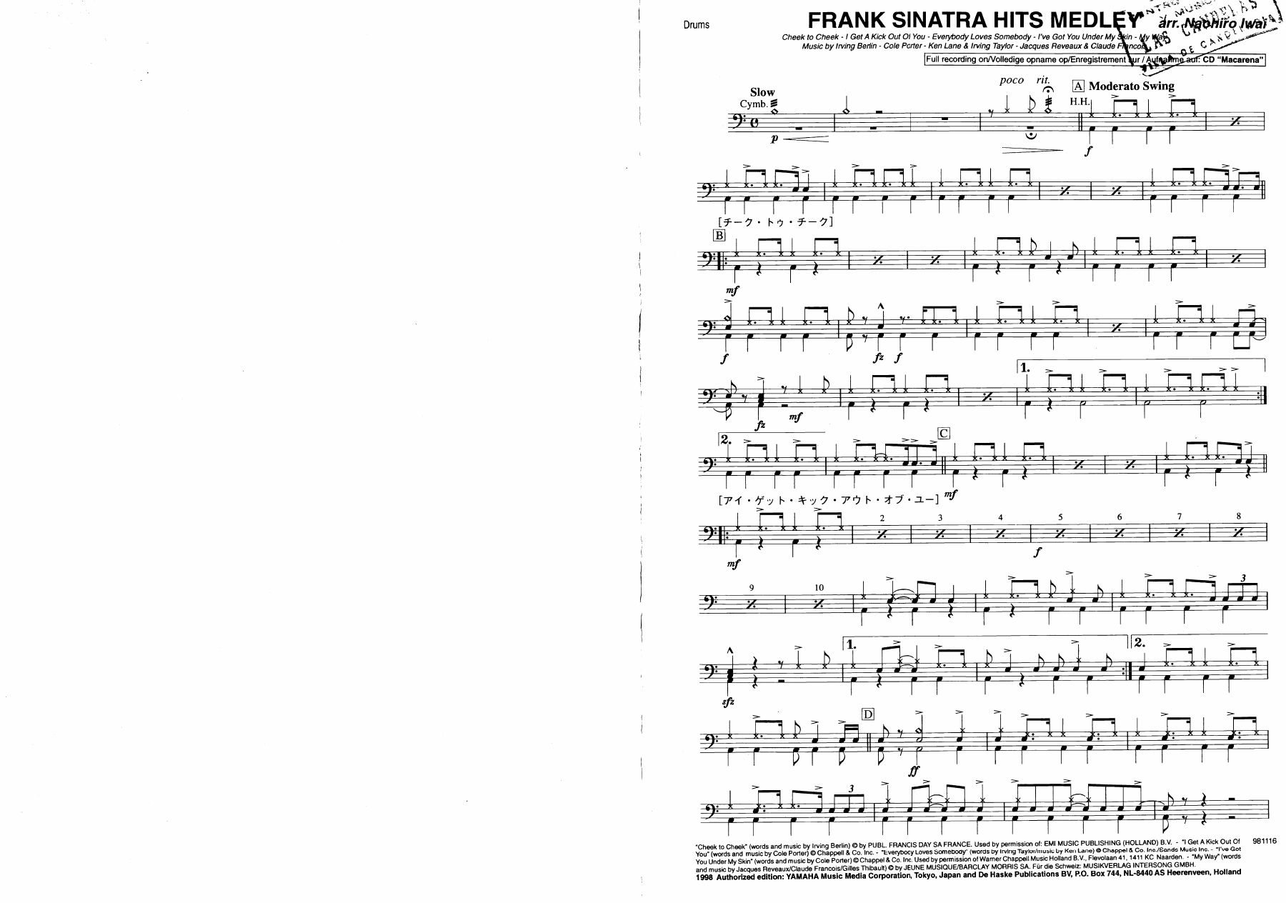 29 bateria — sheet music preview