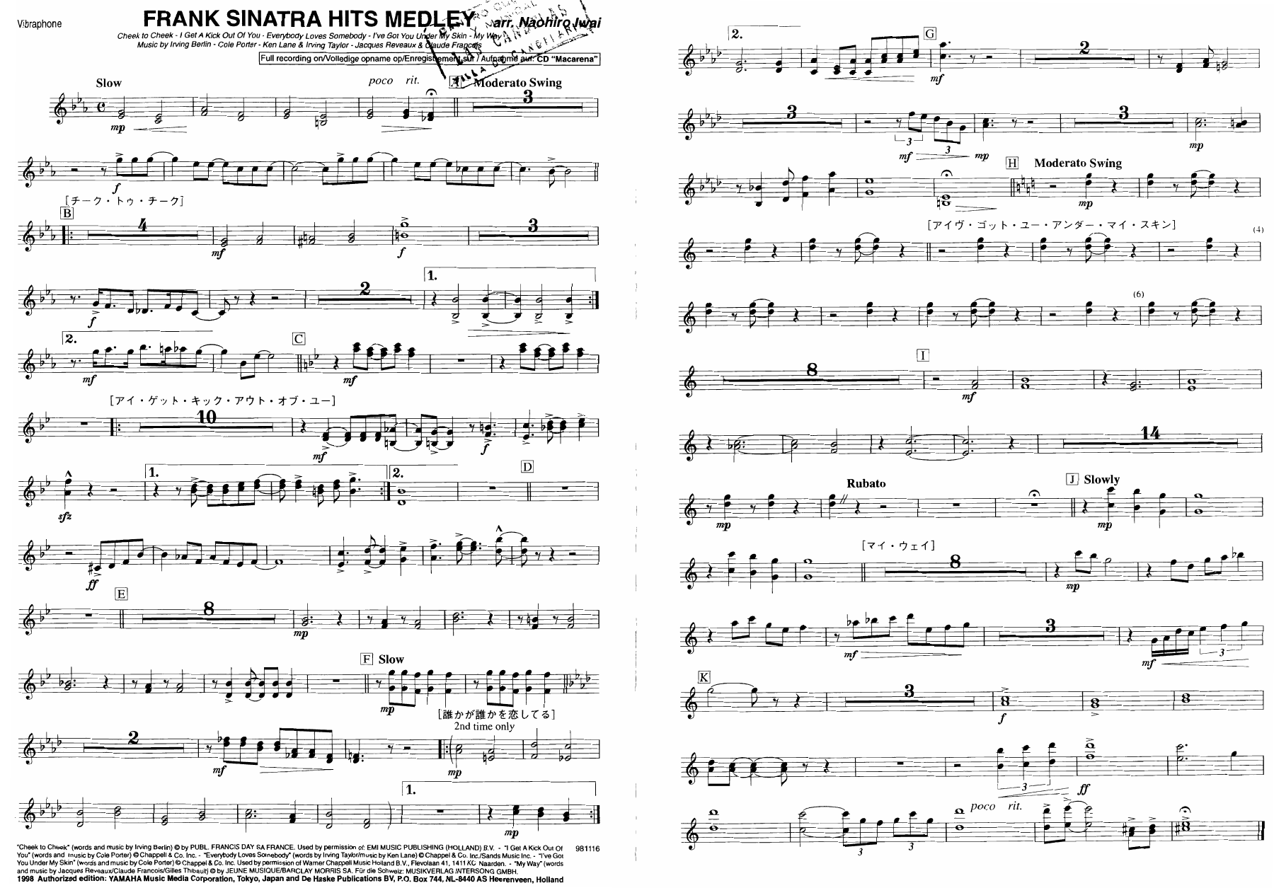 32 vibrafono — sheet music preview