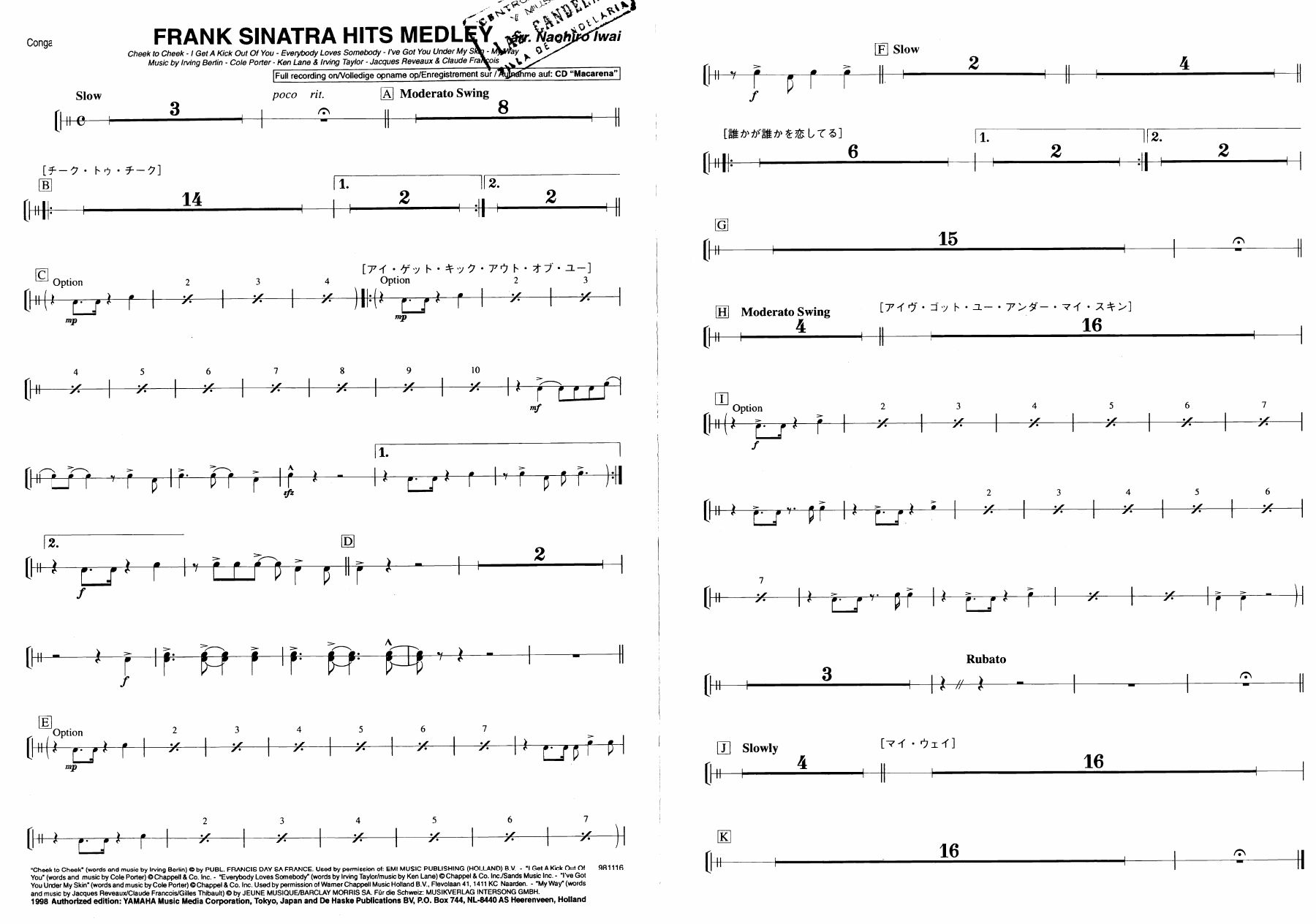 34 conga — sheet music preview