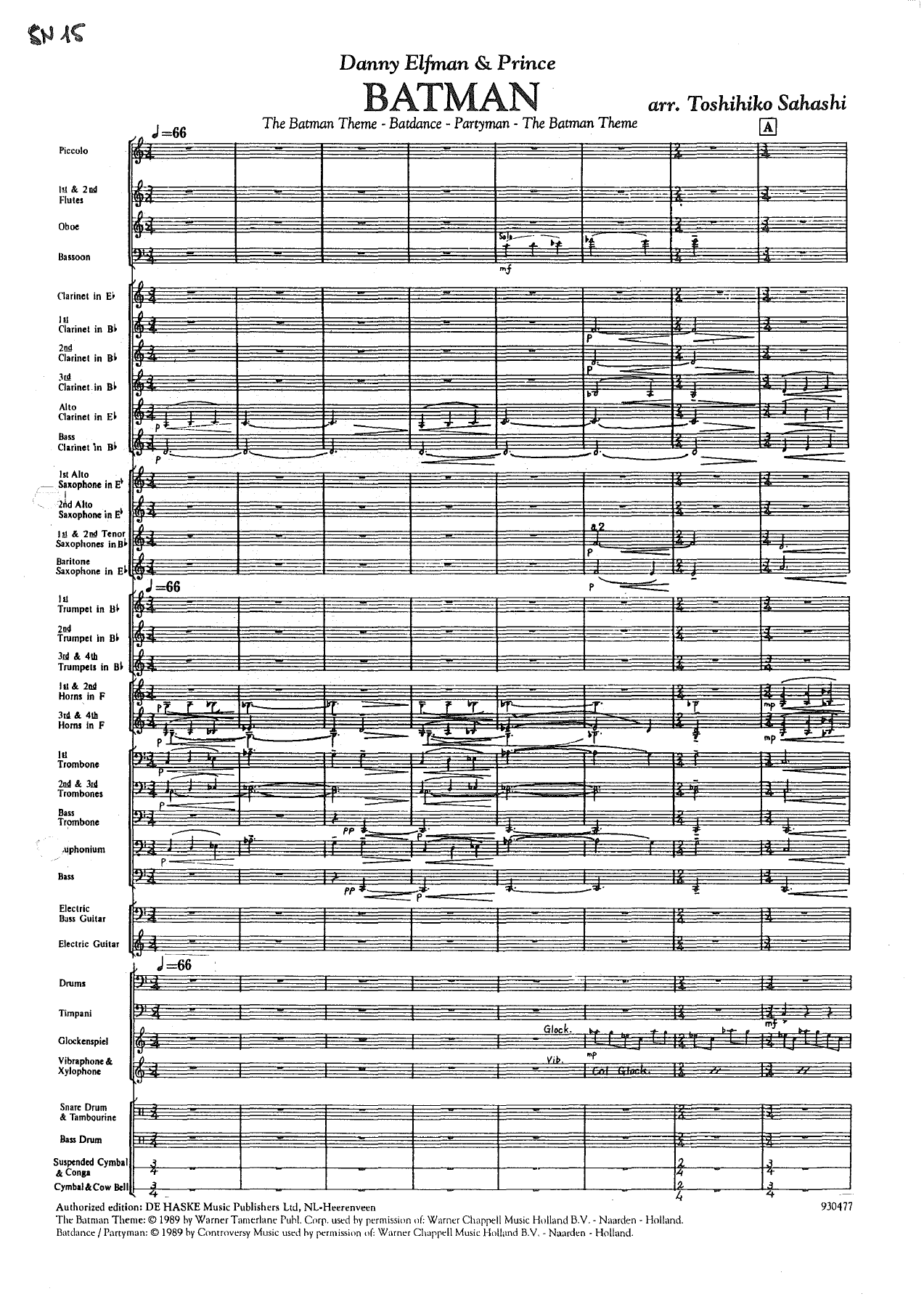Batman — sheet music preview