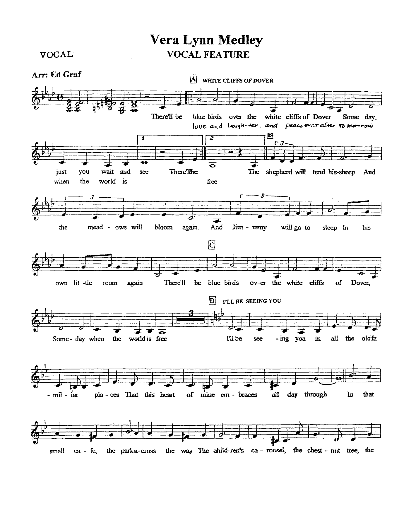 Vera Lynn Medley — sheet music preview