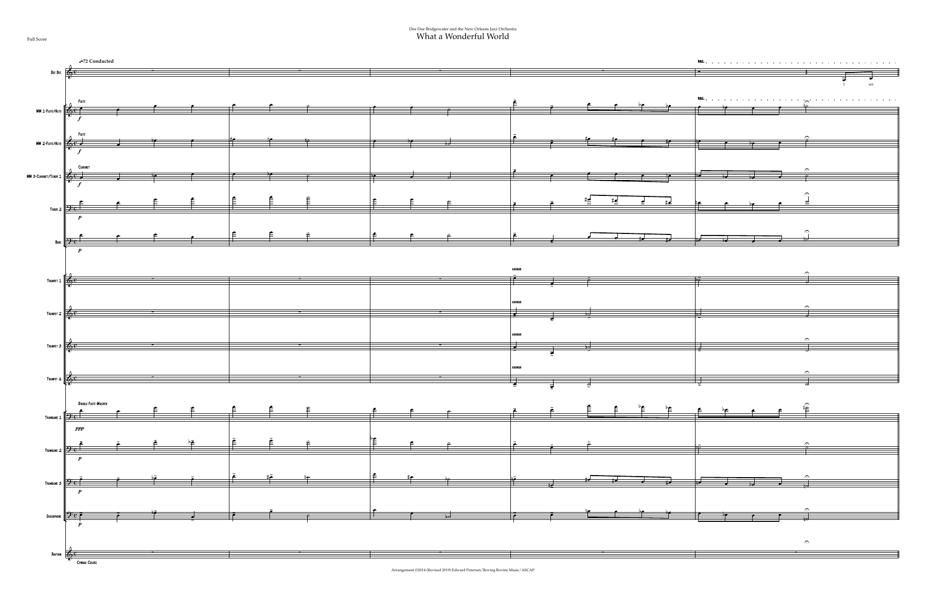 What A Wonderful World Vocal Female — sheet music preview