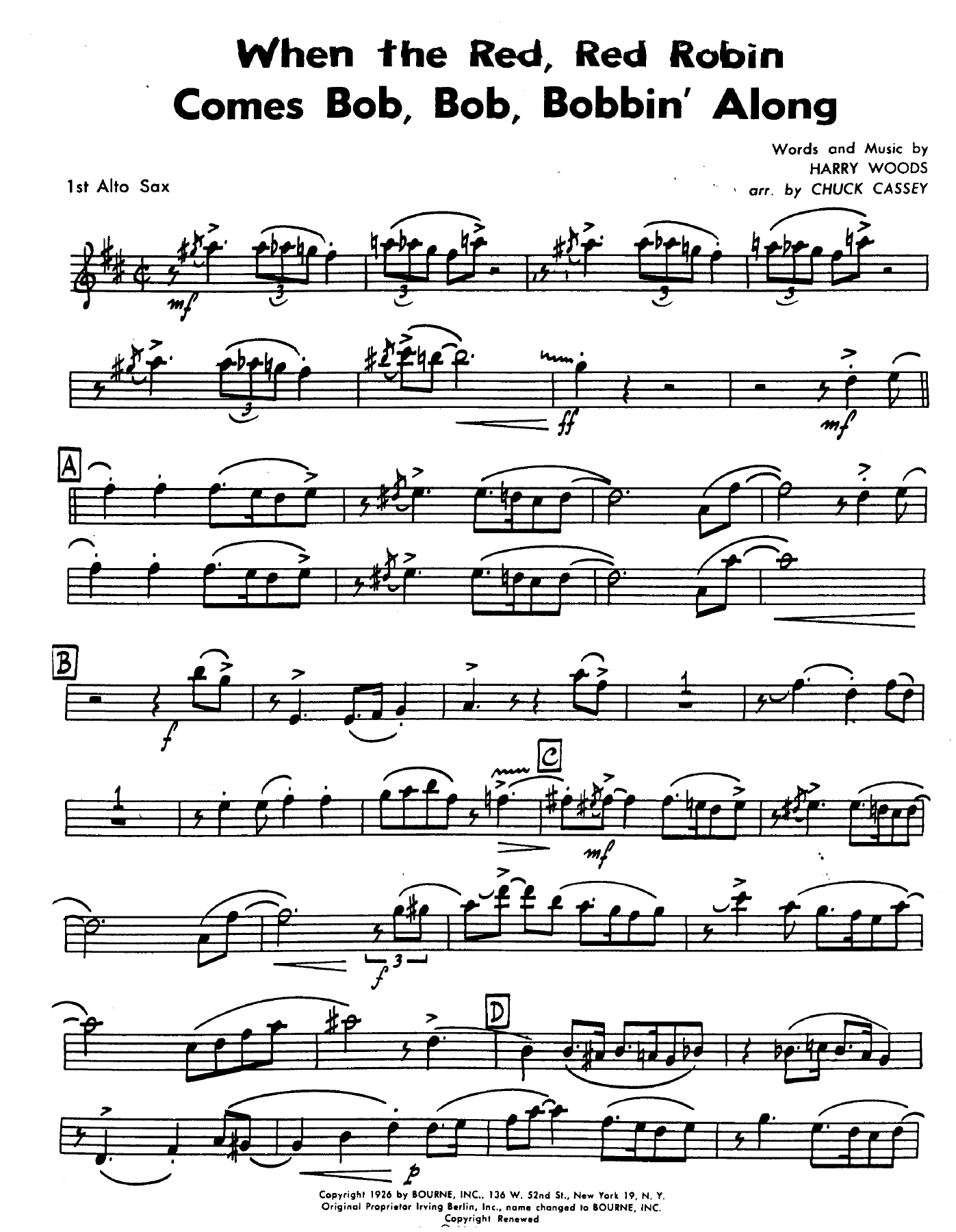 When The Red, Red Robin Comes Bob, Bob Bobbin' Along — sheet music preview
