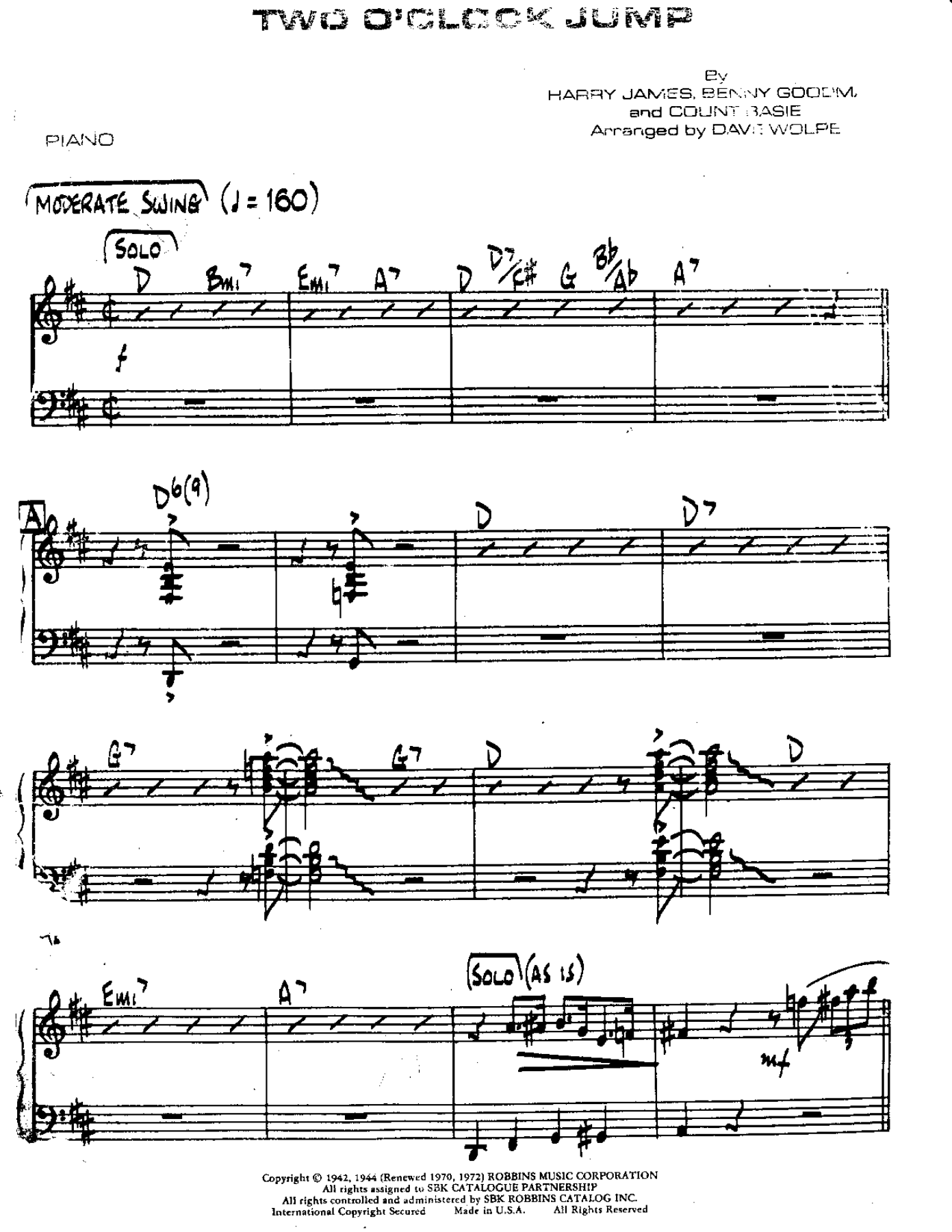 1-2 o'clockJump-Piano — sheet music preview